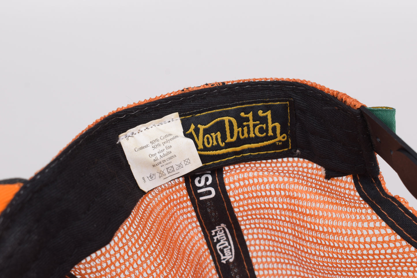 * Von Dutch Camouflage and Orange Trucker Cap Hat, Excellent 10/10