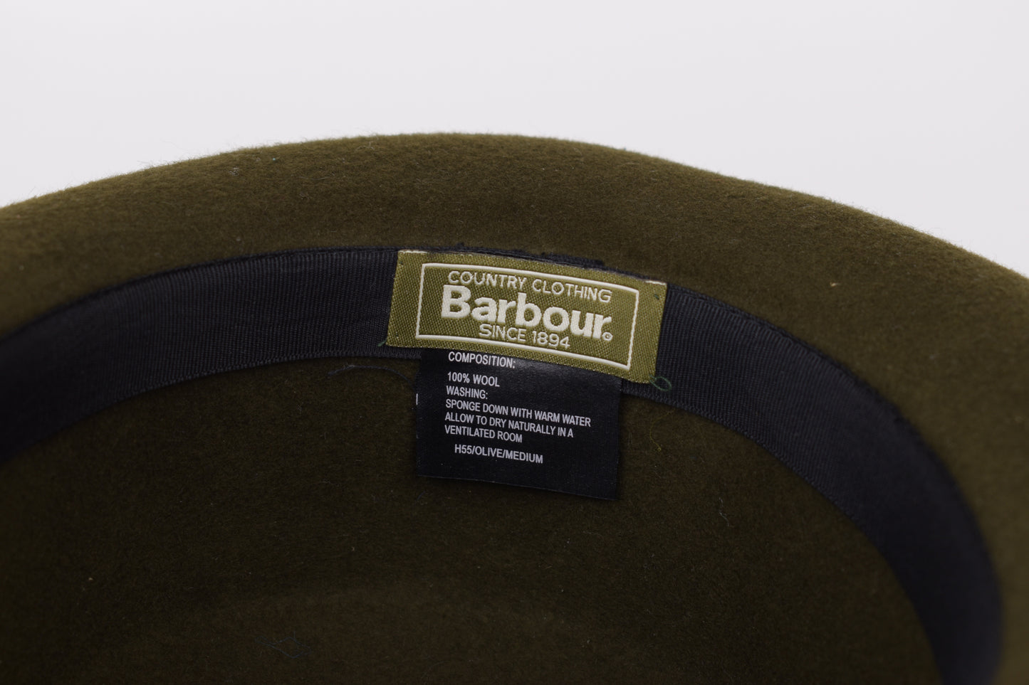 * Barbour Wool Felt Ladies Country Rural Sports Olive Hat, Size M, Excellent 9/10