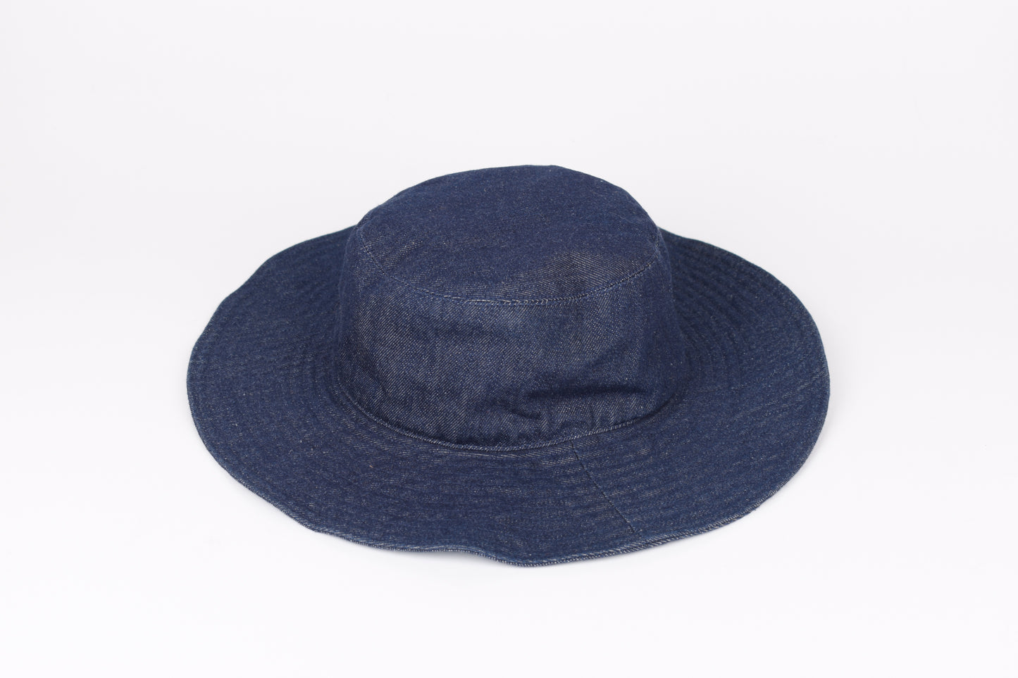 * PRADA Logo-Plaque Denim Bucket Hat, Size M, Excellent 9/10