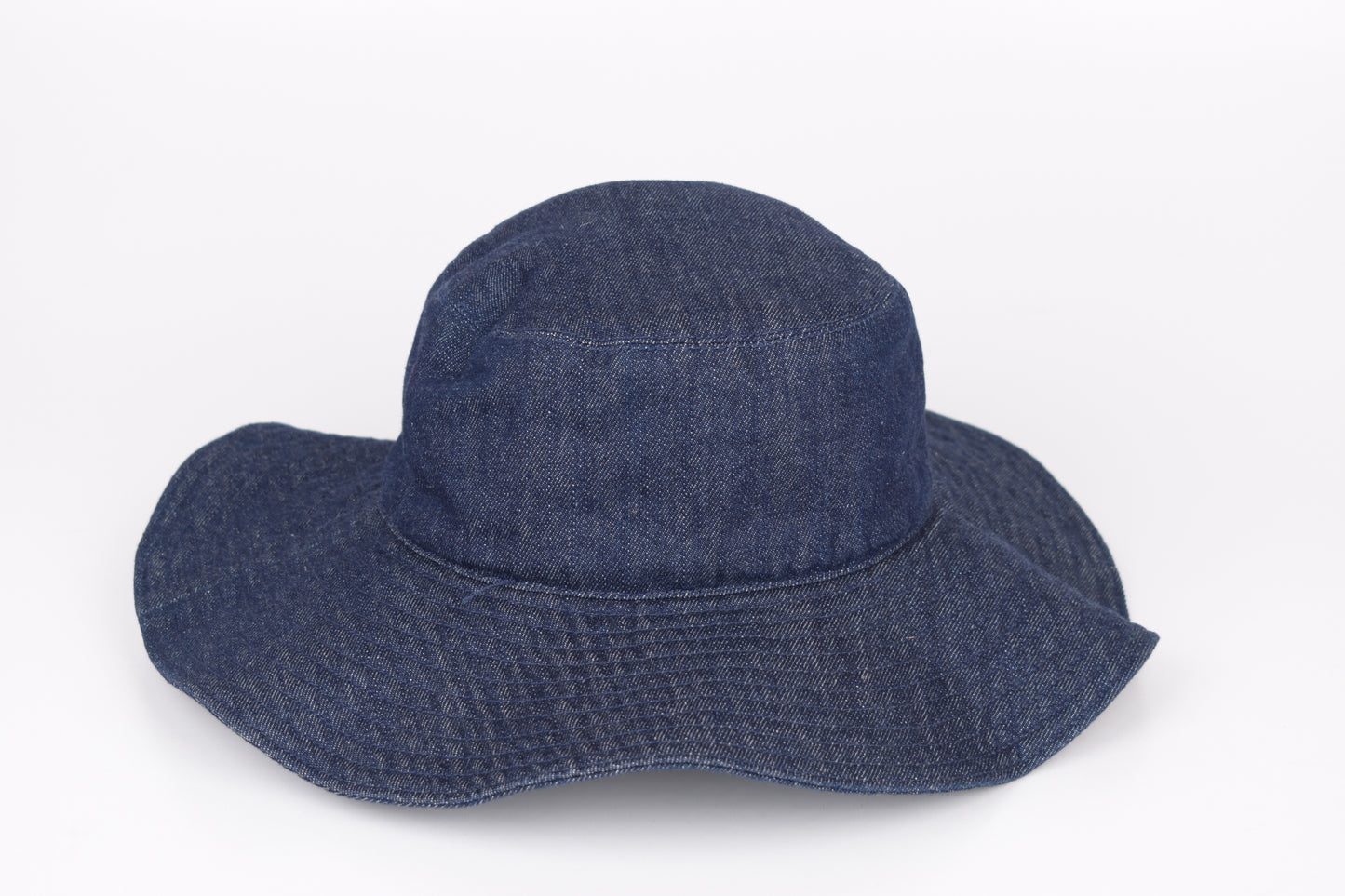 * PRADA Logo-Plaque Denim Bucket Hat, Size M, Excellent 9/10