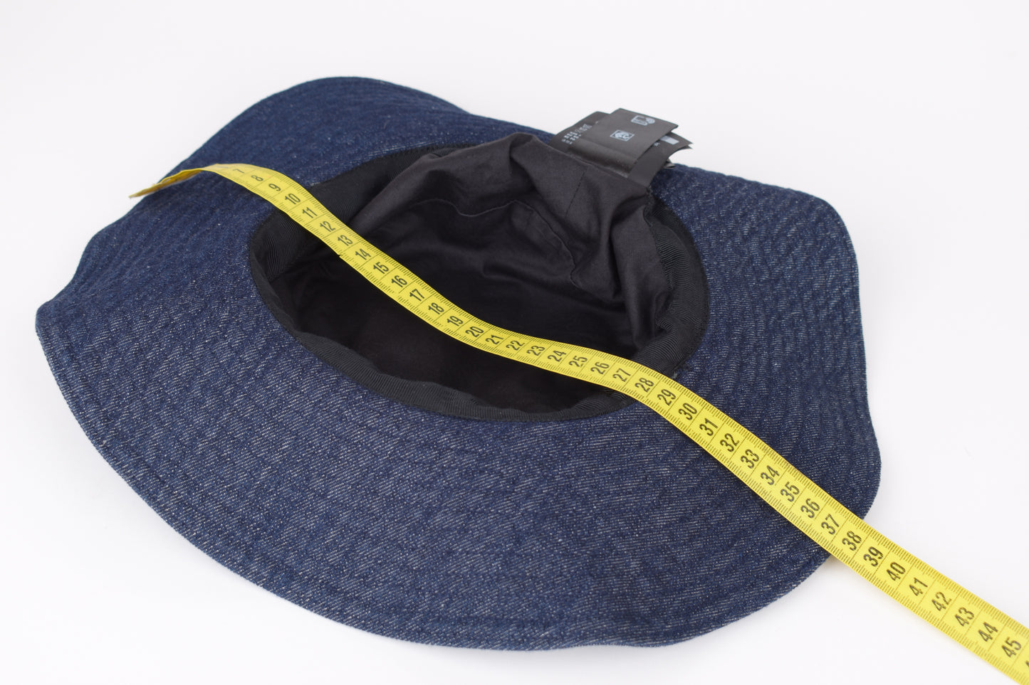 * PRADA Logo-Plaque Denim Bucket Hat, Size M, Excellent 9/10