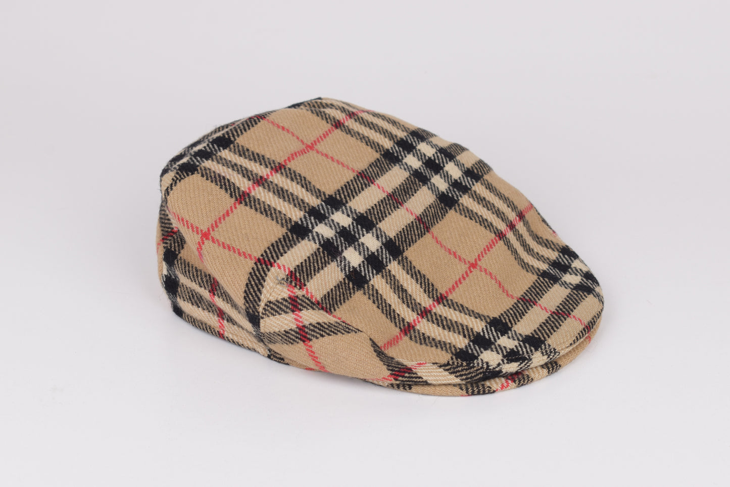 * Burberrys Wool Nova Check Flat Cap Hat, Size S, Excellent 9/10