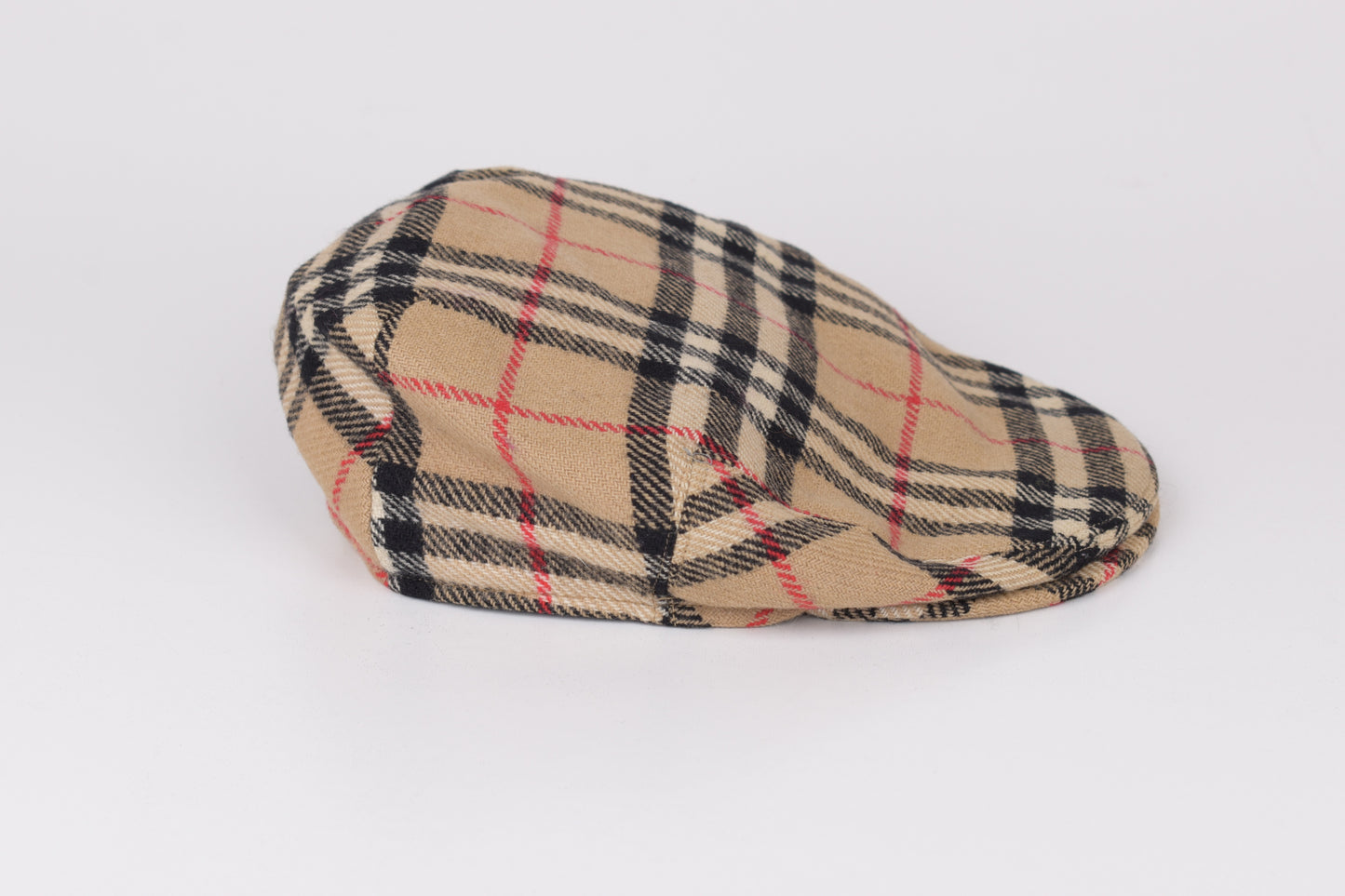 * Burberrys Wool Nova Check Flat Cap Hat, Size S, Excellent 9/10