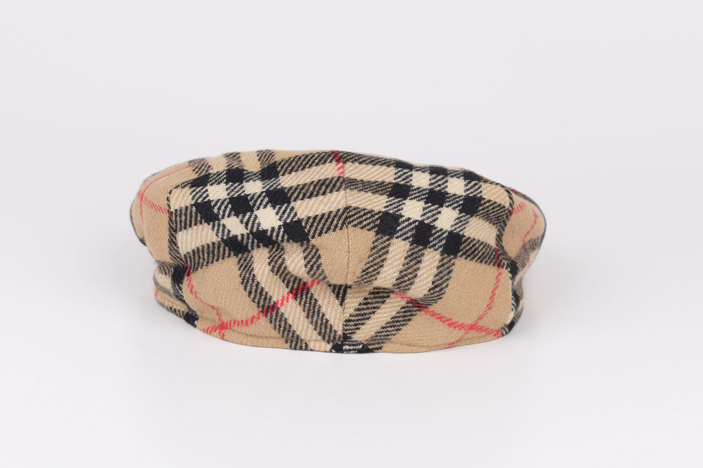 * Burberrys Wool Nova Check Flat Cap Hat, Size S, Excellent 9/10