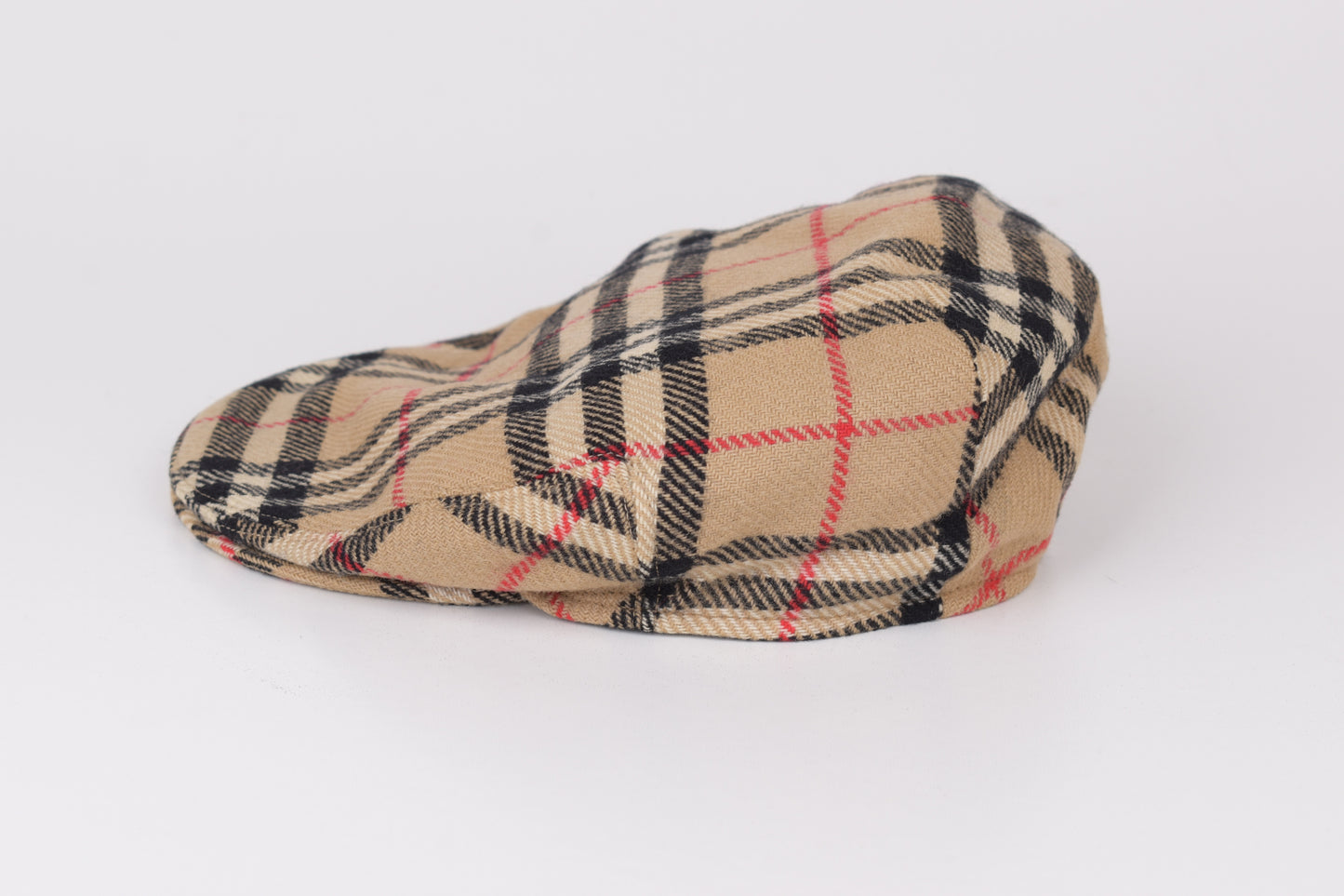 * Burberrys Wool Nova Check Flat Cap Hat, Size S, Excellent 9/10