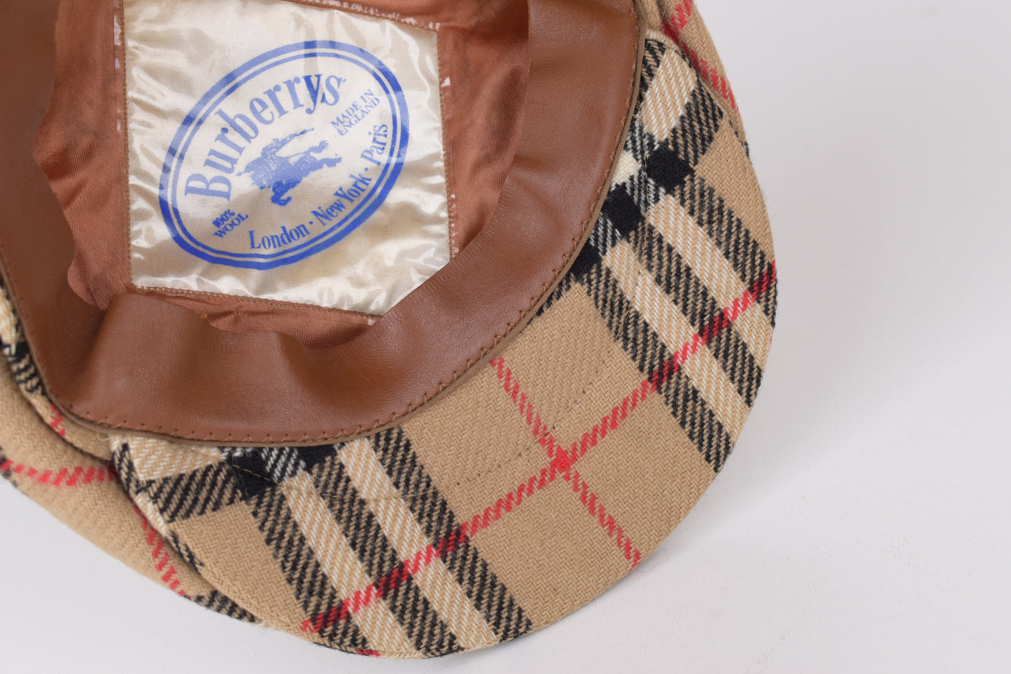 * Burberrys Wool Nova Check Flat Cap Hat, Size S, Excellent 9/10