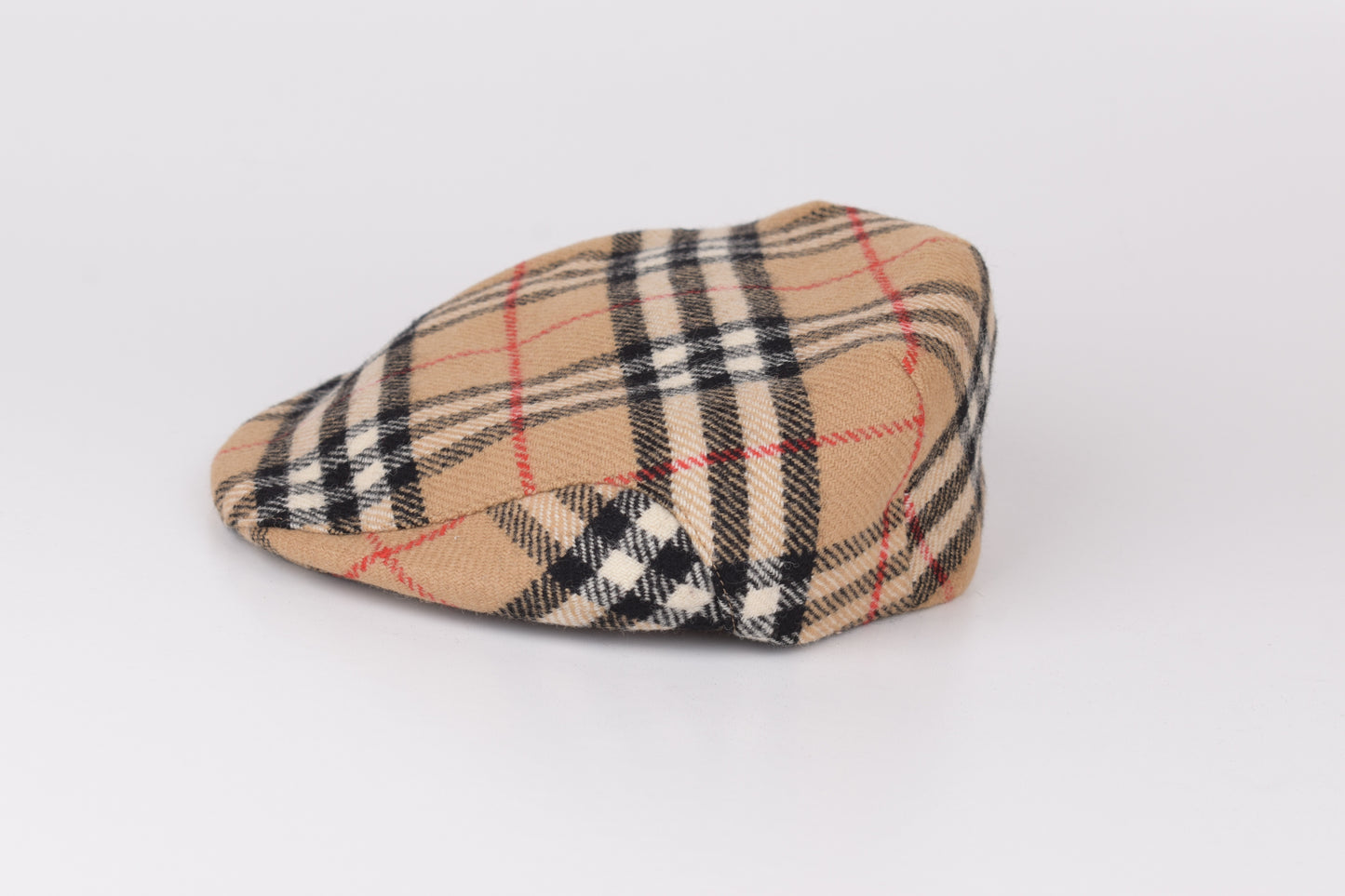 * Burberrys Wool Nova Check Flat Cap Hat, Size L, Excellent 10/10