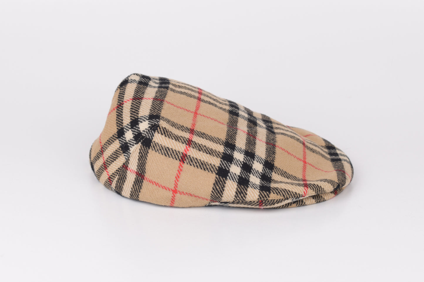 * Burberrys Wool Nova Check Flat Cap Hat, Size L, Excellent 9/10