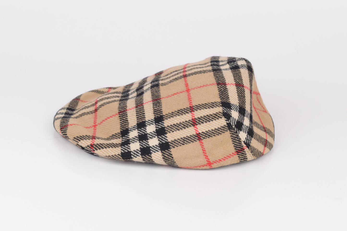 * Burberrys Wool Nova Check Flat Cap Hat, Size L, Excellent 9/10