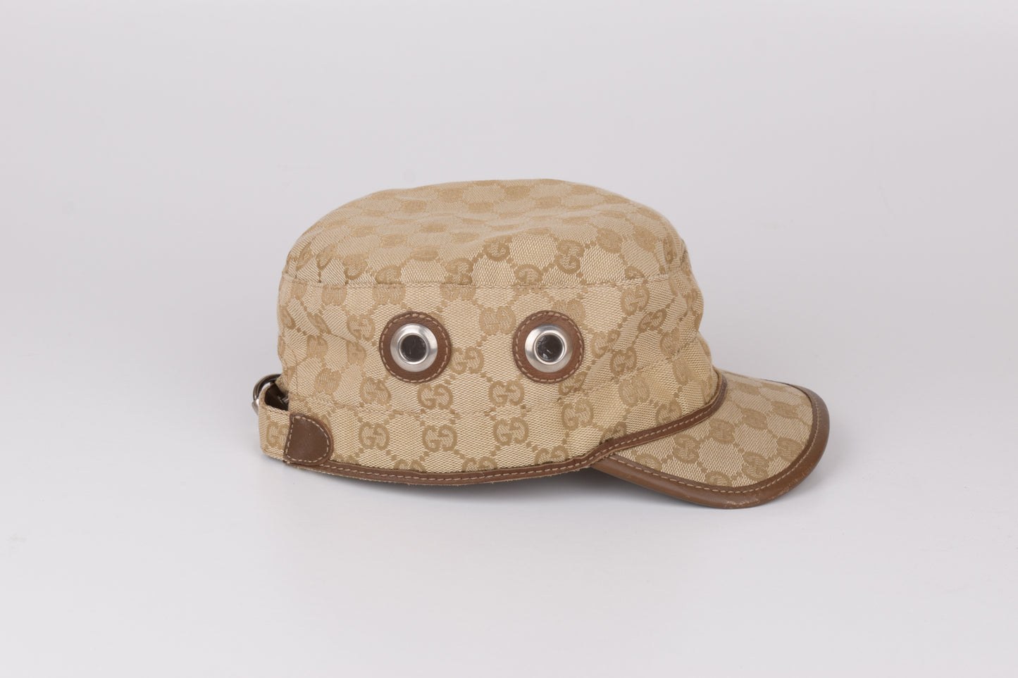 * Gucci Beige Guccissima Canvas Cap Size S, Excellent 9/10