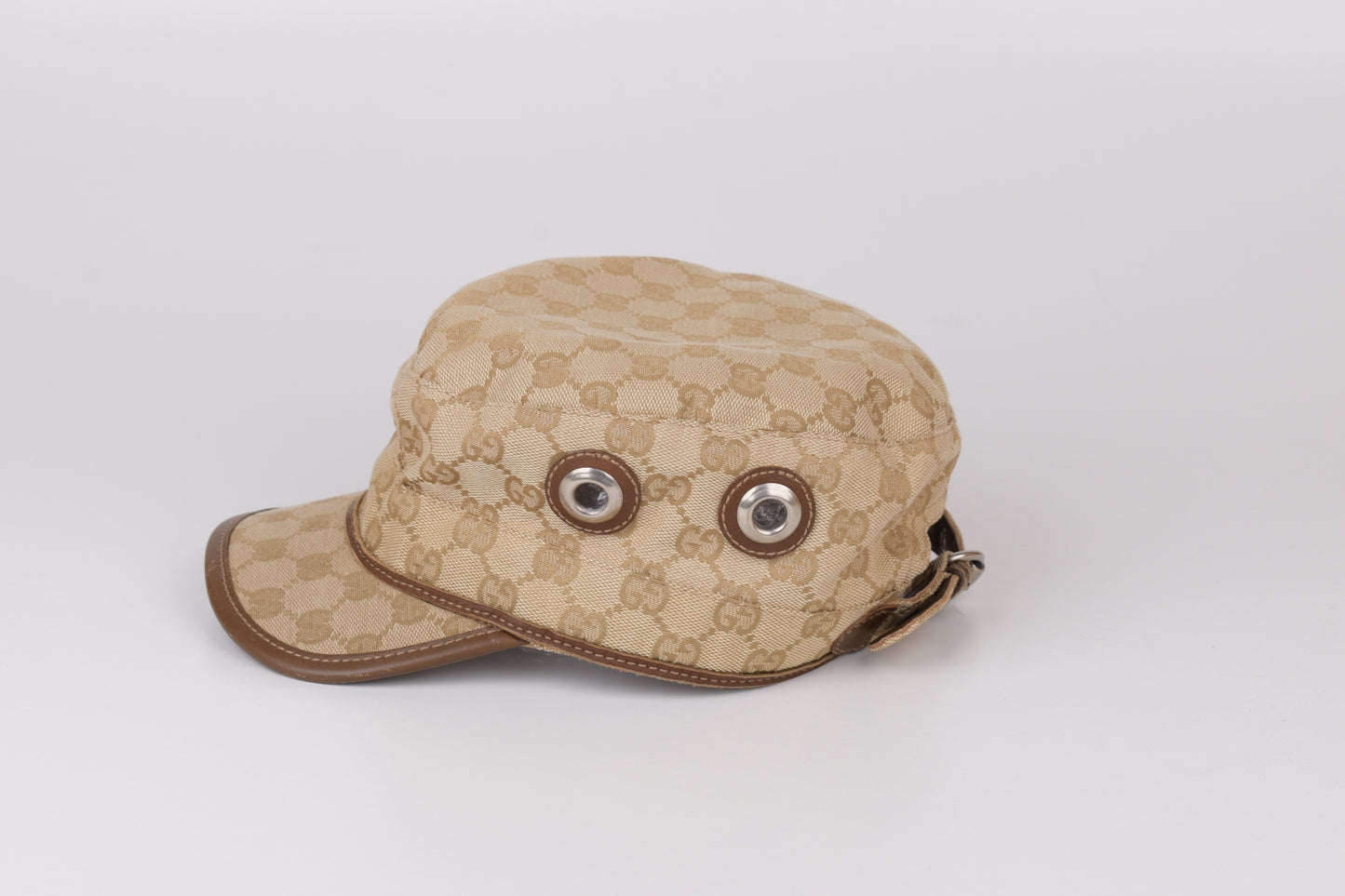 * Gucci Beige Guccissima Canvas Cap Size S, Excellent 9/10