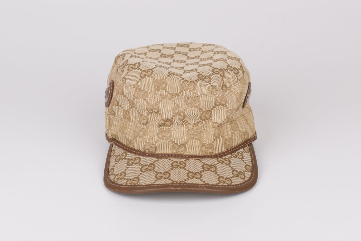 * Gucci Beige Guccissima Canvas Cap Size S, Excellent 9/10