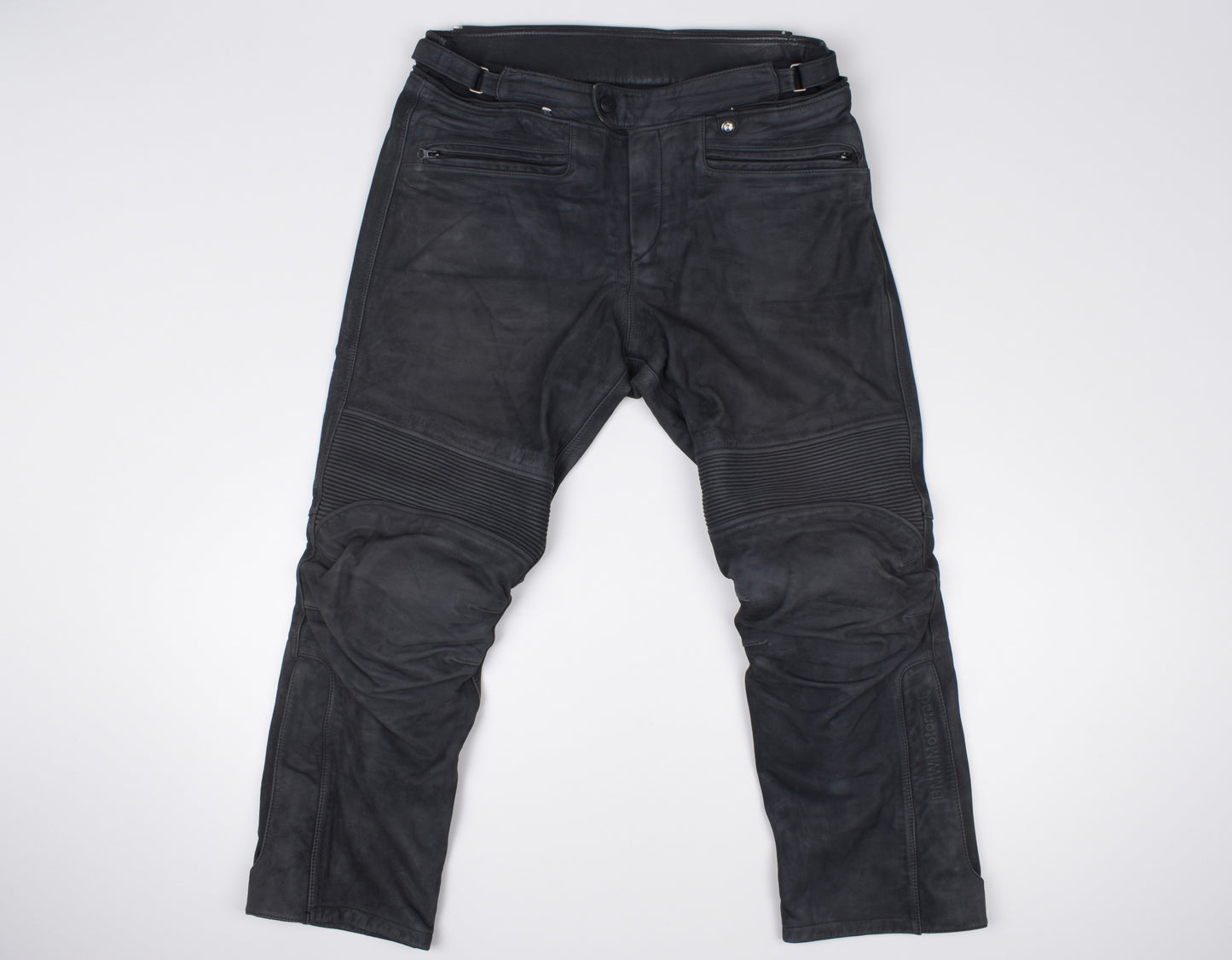 * BMW MOTORRAD BMW Atlantis 4 Motorbike Black Nubuck Leather Pants Size 56 XXL, V.Good 8/10