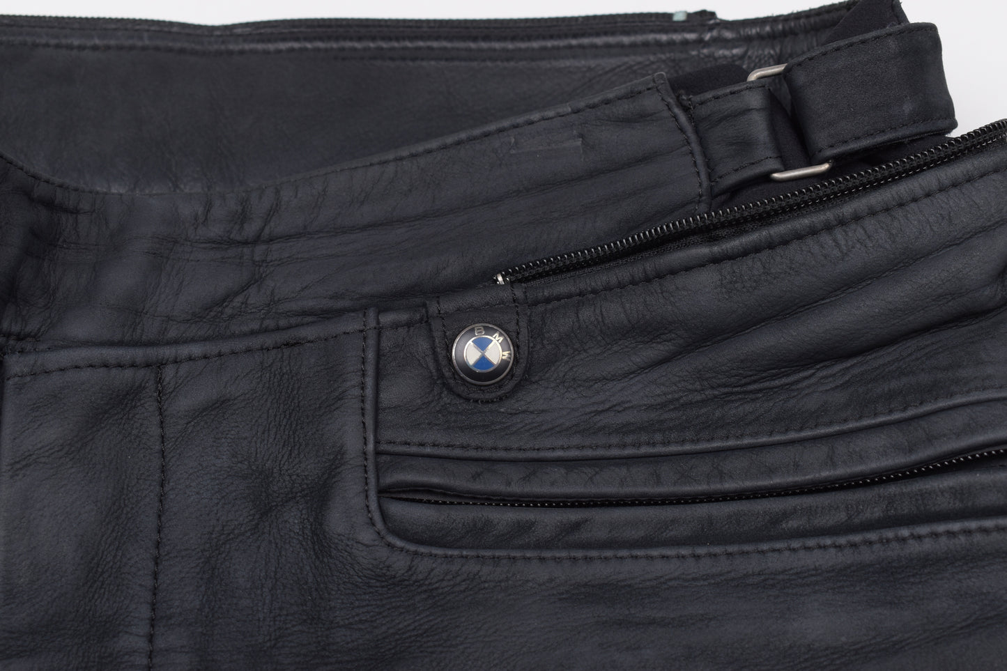 * BMW MOTORRAD BMW Atlantis 4 Motorbike Black Nubuck Leather Pants Size 56 XXL, V.Good 8/10