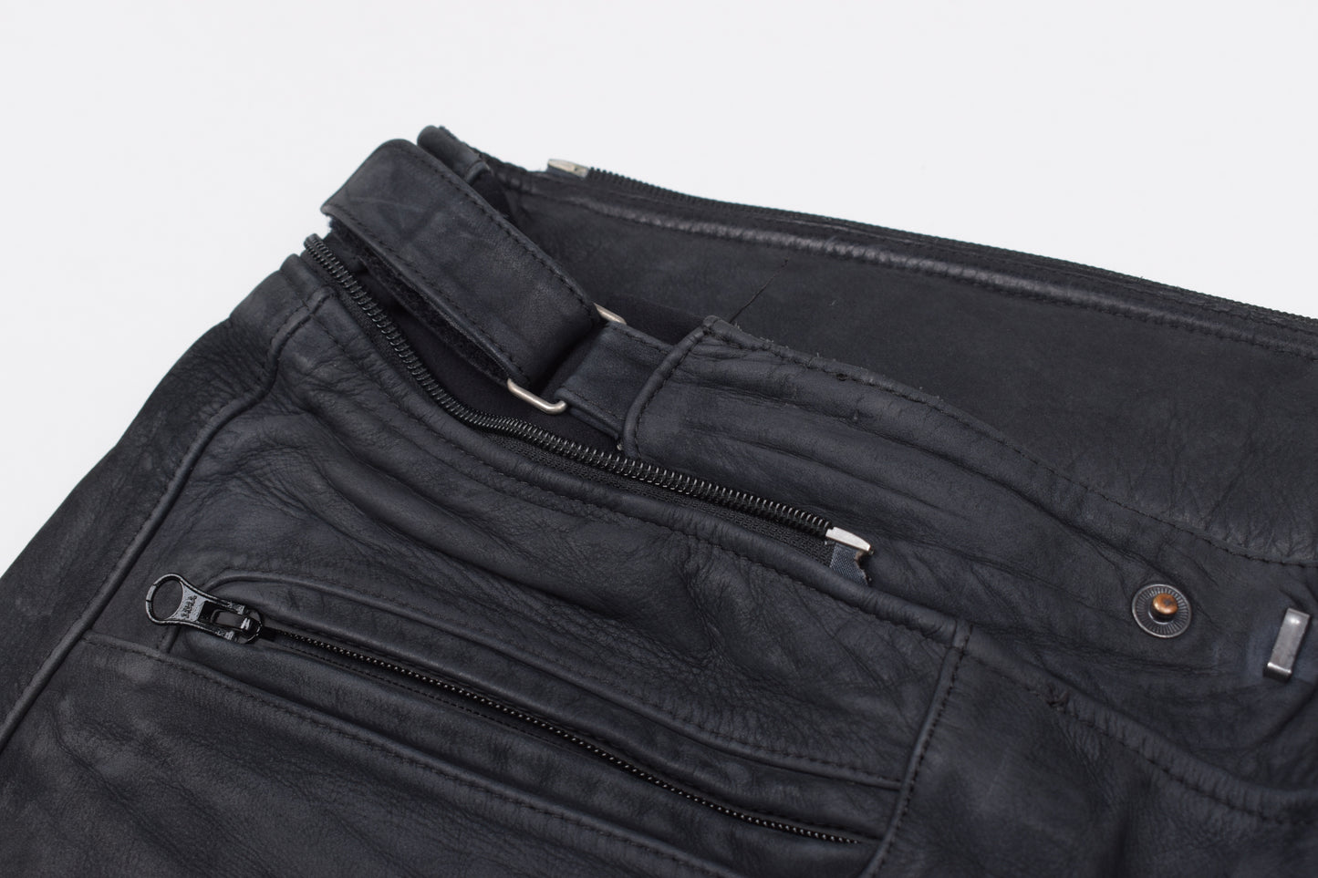 * BMW MOTORRAD BMW Atlantis 4 Motorbike Black Nubuck Leather Pants Size 56 XXL, V.Good 8/10