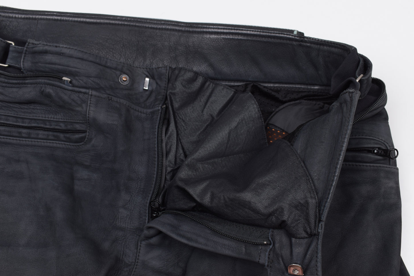 * BMW MOTORRAD BMW Atlantis 4 Motorbike Black Nubuck Leather Pants Size 56 XXL, V.Good 8/10