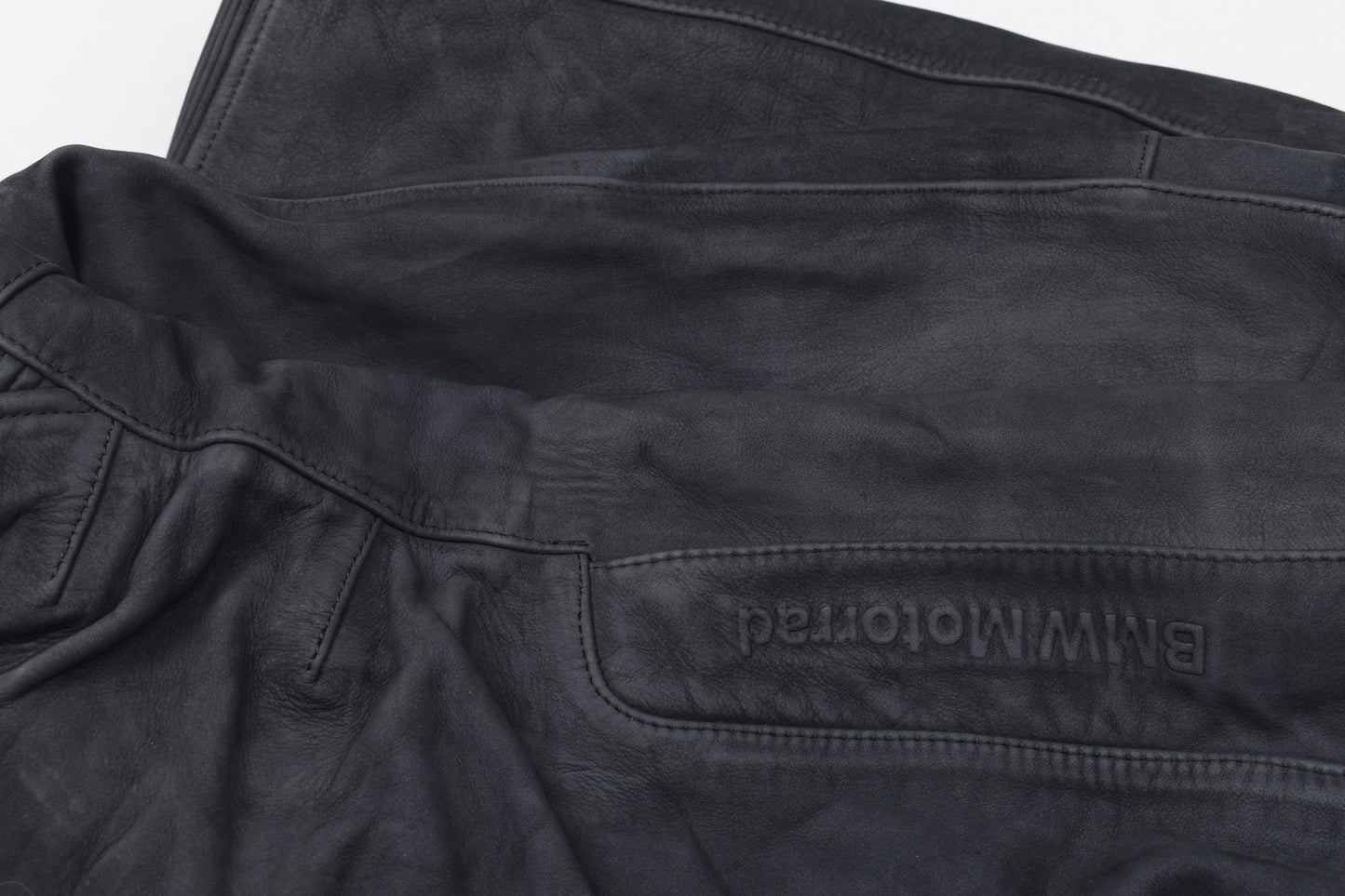 * BMW MOTORRAD BMW Atlantis 4 Motorbike Black Nubuck Leather Pants Size 56 XXL, V.Good 8/10