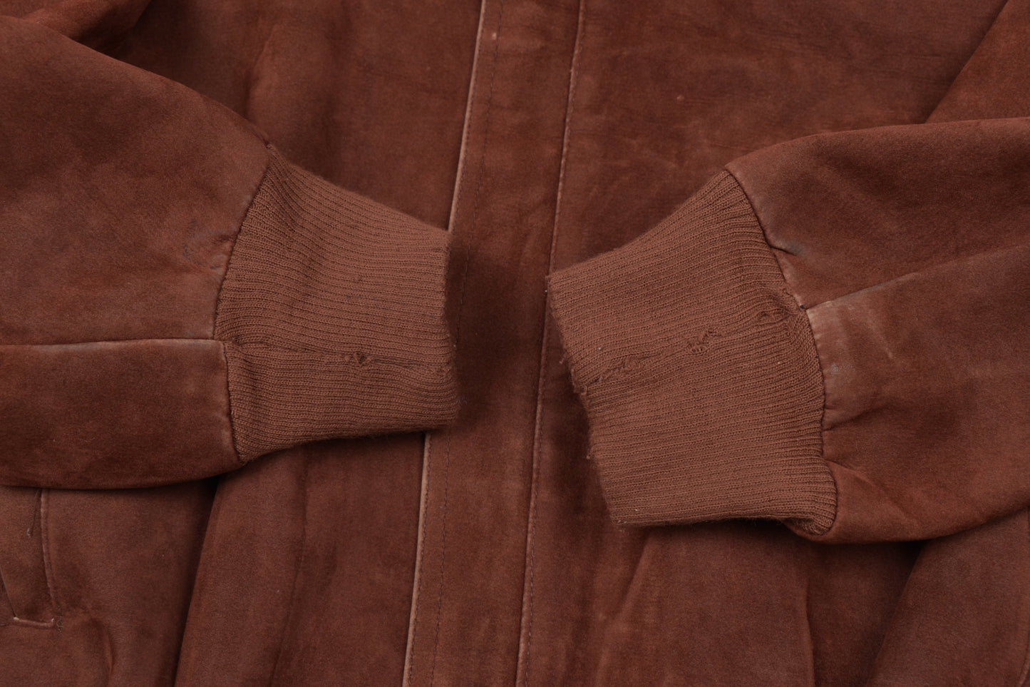 * Vintage Pervin Saint Laurent Brown Suede Leather Jacket Made in Italy, Size L, V.Good 8/10