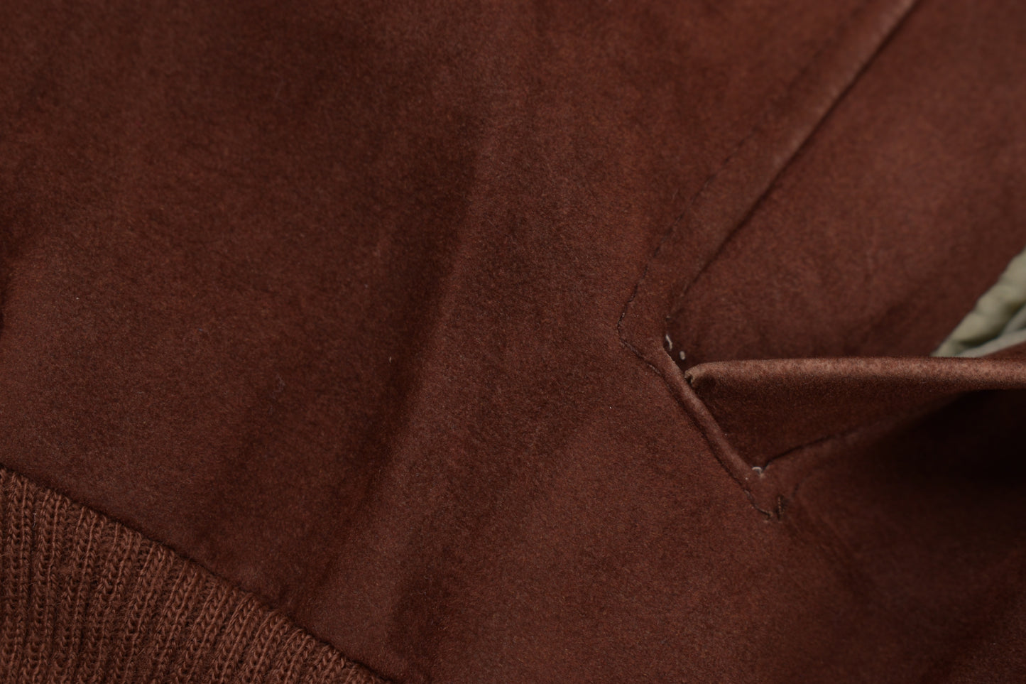 * Vintage Pervin Saint Laurent Brown Suede Leather Jacket Made in Italy, Size L, V.Good 8/10