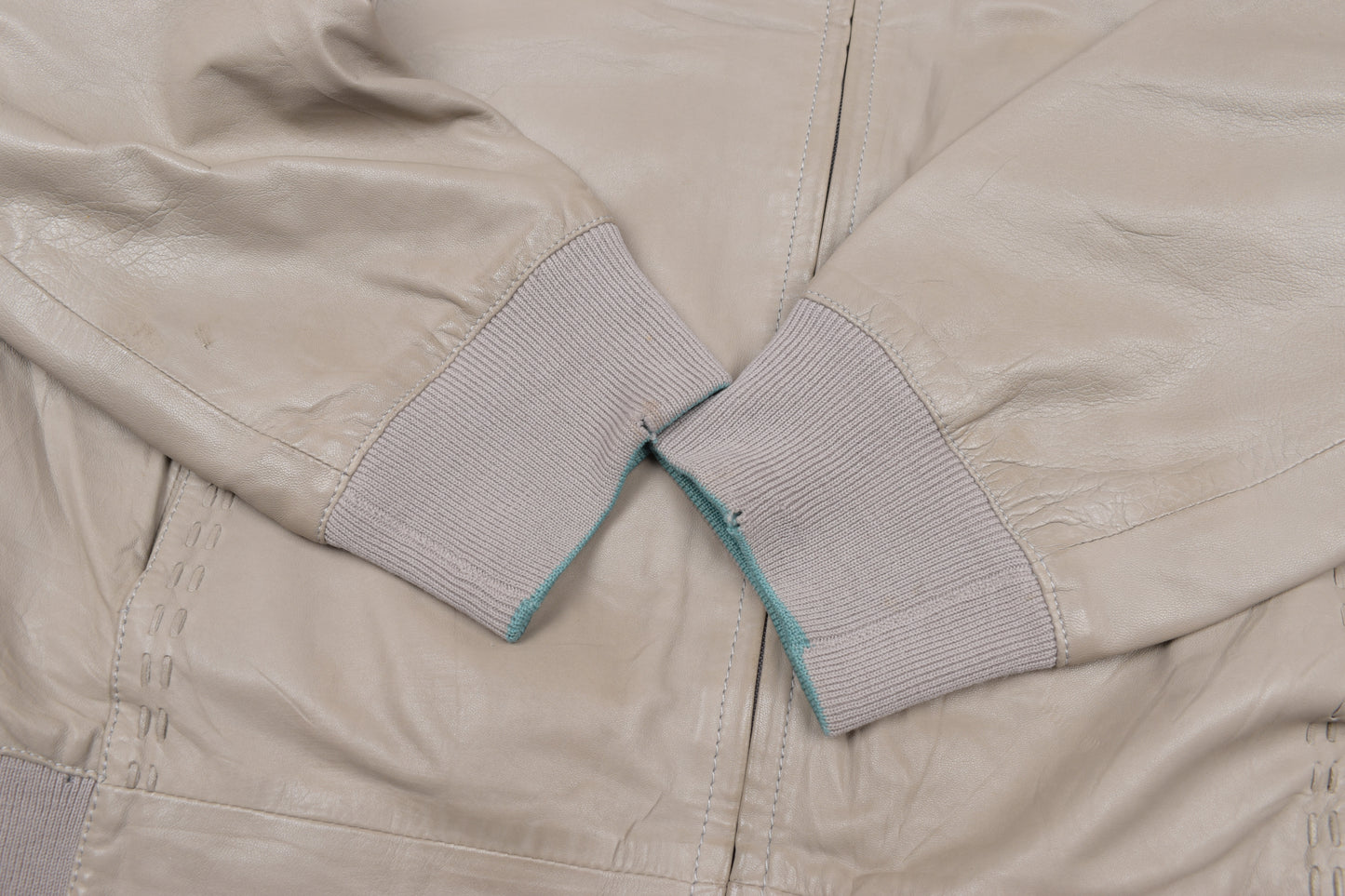 * Vintage Torras Cream Beige Men’s Leather Jacket, Size 54 XL, Good 6/10 *