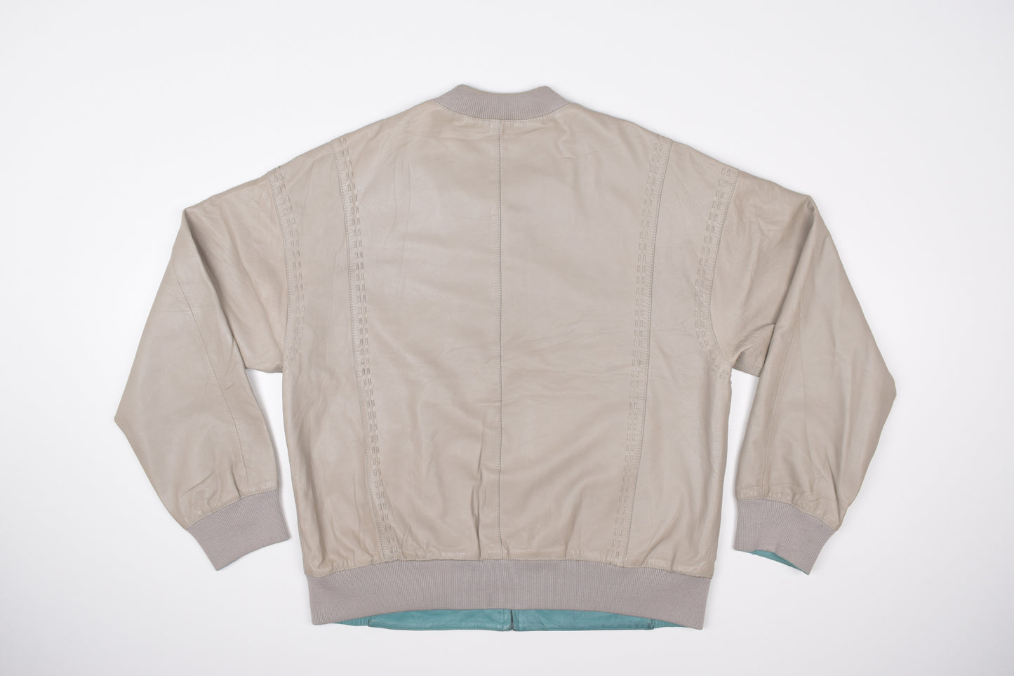 * Vintage Torras Cream Beige Men’s Leather Jacket, Size 54 XL, Good 6/10 *