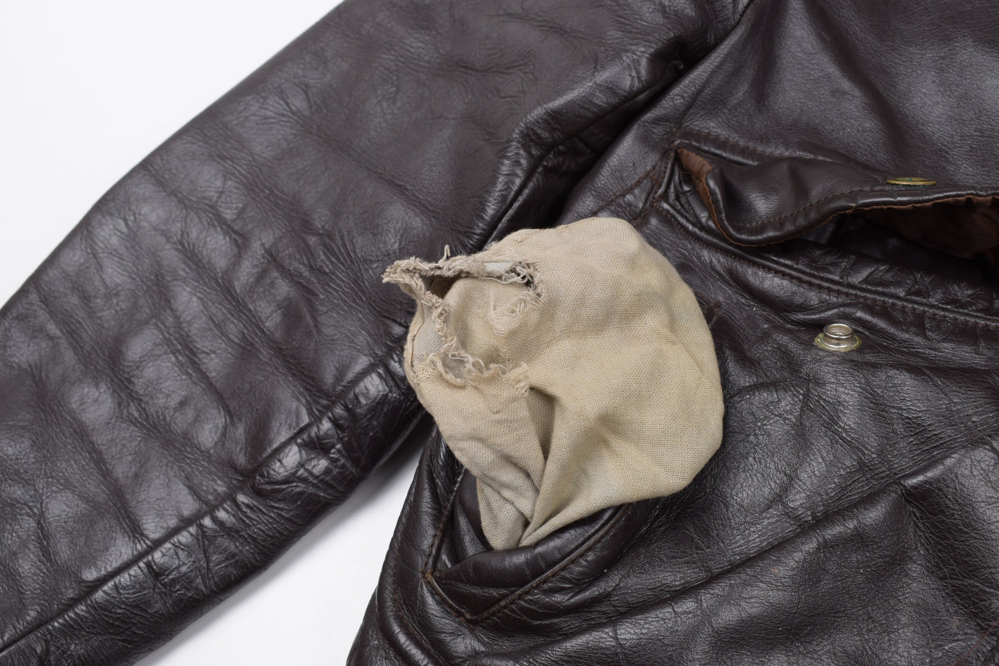 * Vintage Wrangler Brown Leather G-1 Flight Jacket, Made In USA, Size M, Good 6/10 *