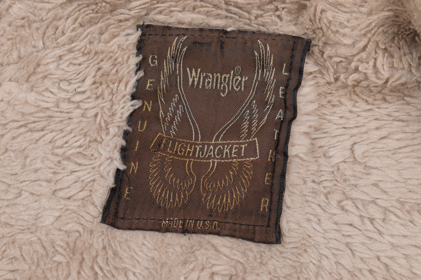 * Vintage Wrangler Brown Leather G-1 Flight Jacket, Made In USA, Size M, Good 6/10 *