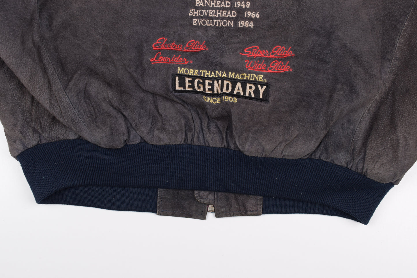 * Vintage 90s Harley Davidson Suede Leather Jacket, Made in Korea, Size L, V.Good 7/10 *
