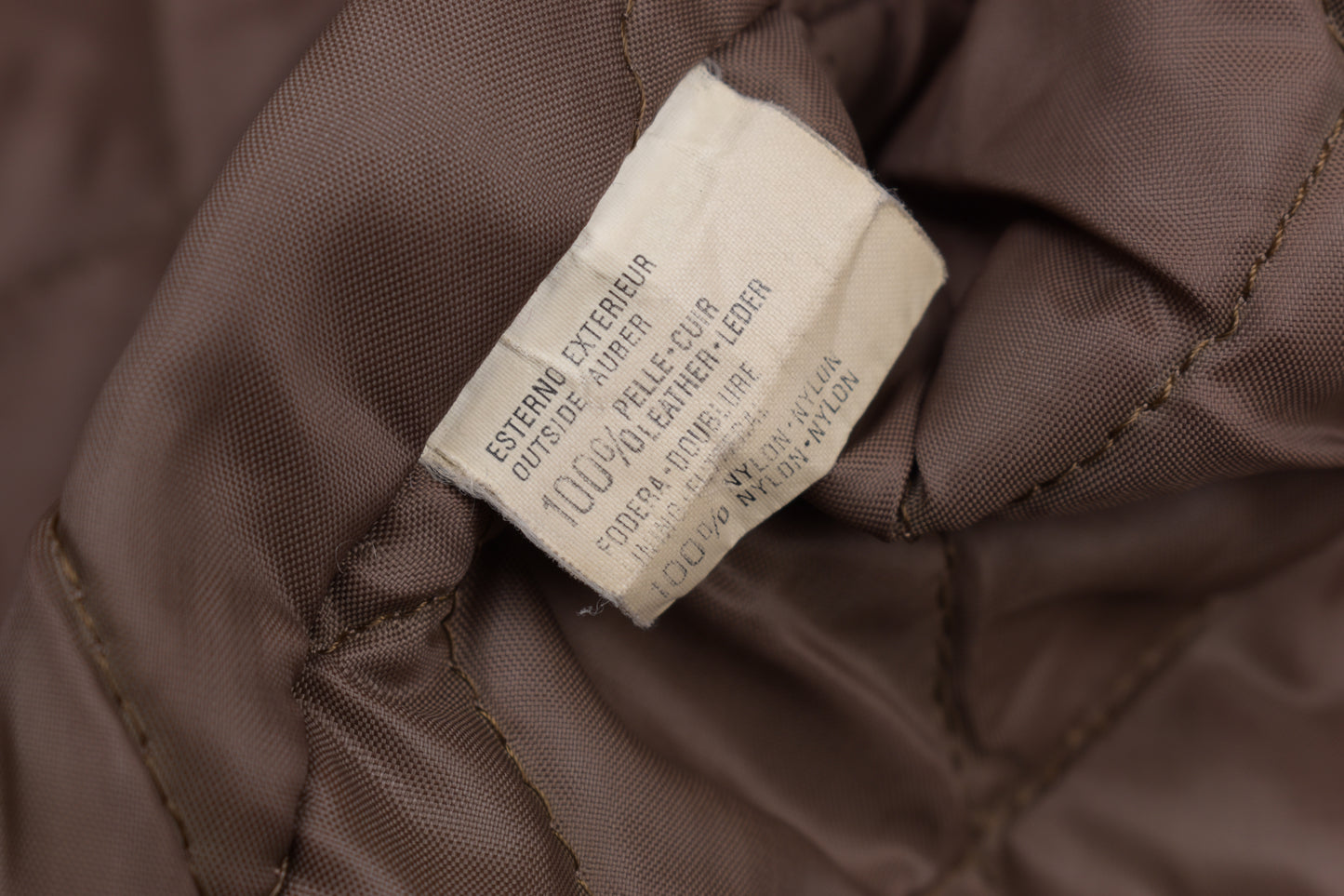 * Vintage 80s Levi's White Tab Brown Leather Type 3 Trucker Jacket Size L, V.Good 7/10 *