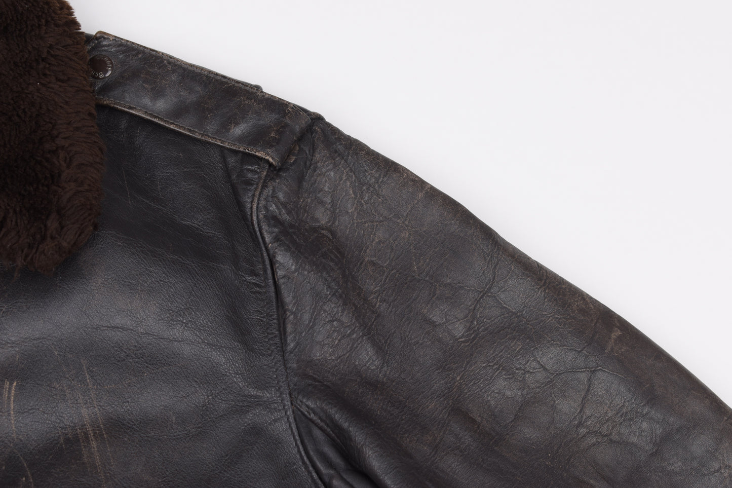 * 70s 80s Vintage Schott 184 SM Brown Flight Jacket, Made in USA, Size 48 L V.Good 7/10 *