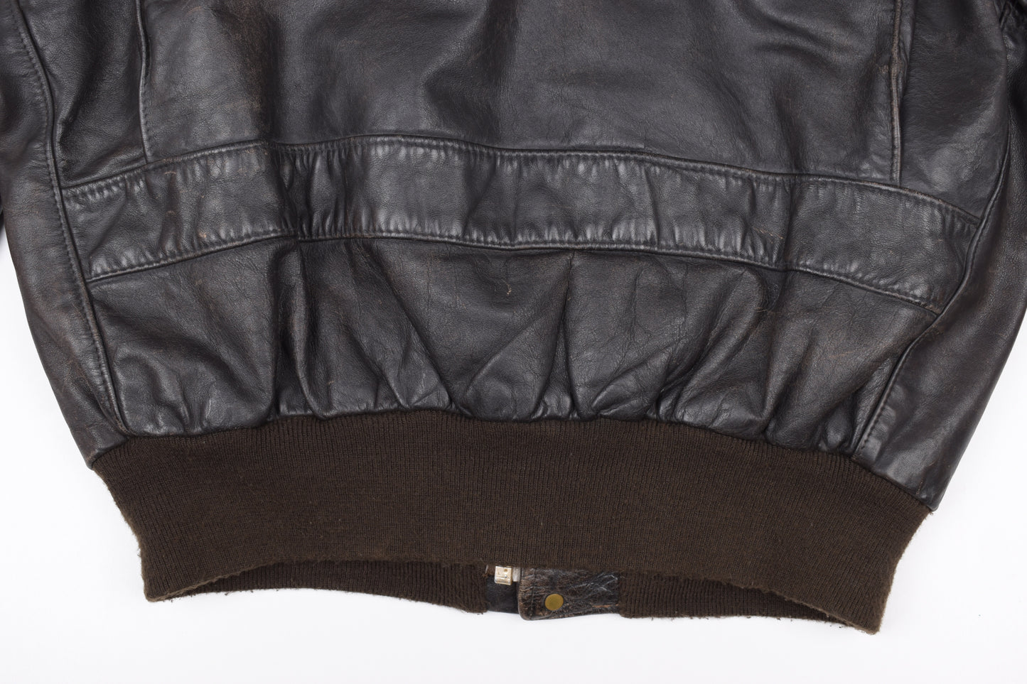 * 70s 80s Vintage Schott 184 SM Brown Flight Jacket, Made in USA, Size 48 L V.Good 7/10 *