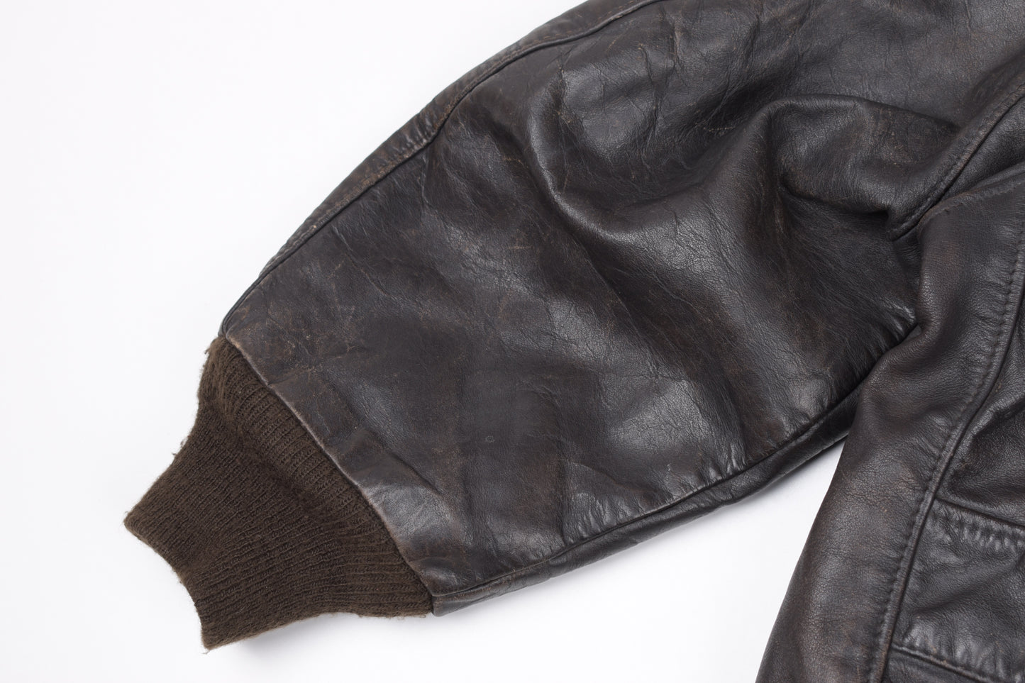 * 70s 80s Vintage Schott 184 SM Brown Flight Jacket, Made in USA, Size 48 L V.Good 7/10 *
