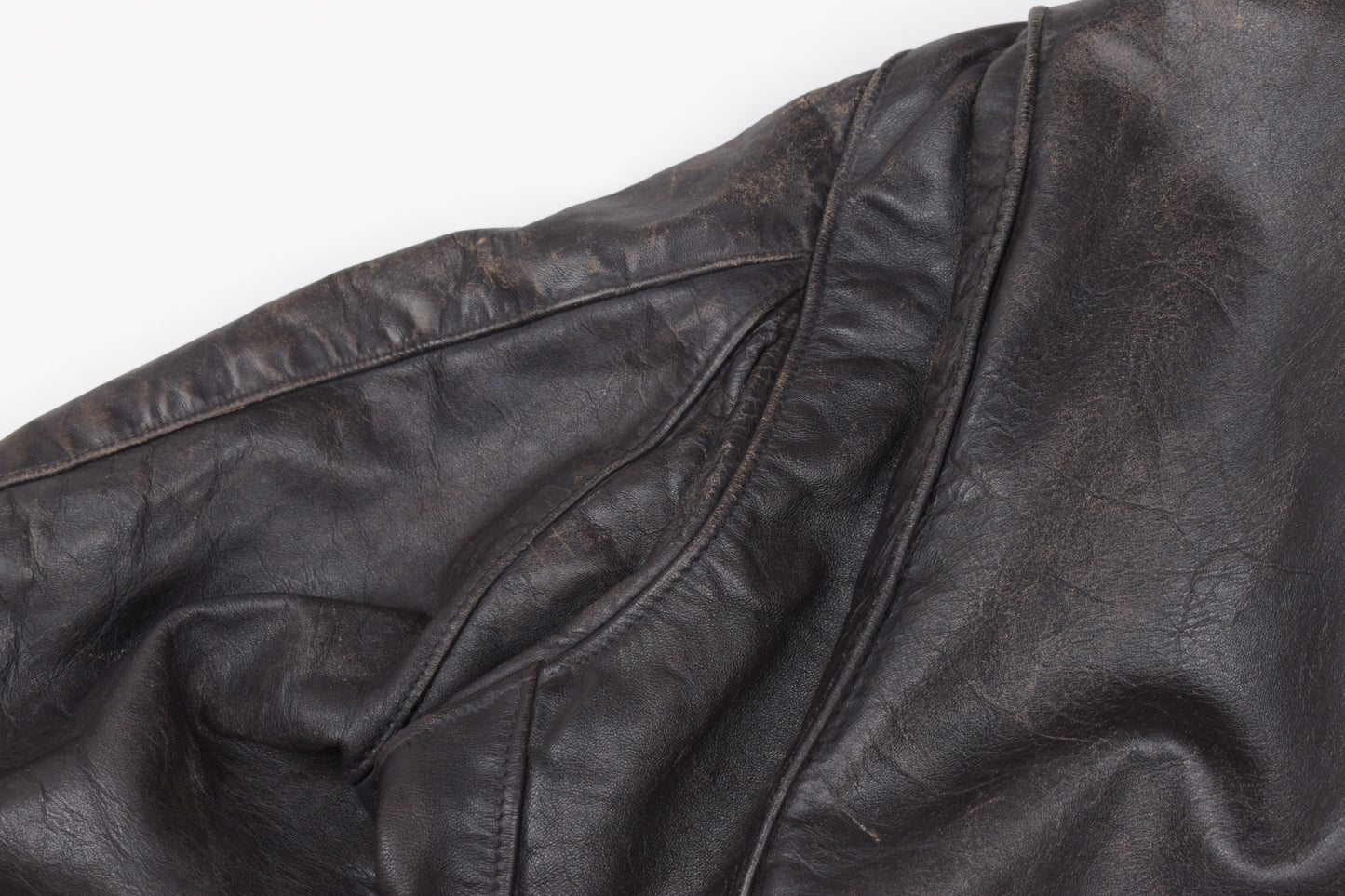 * 70s 80s Vintage Schott 184 SM Brown Flight Jacket, Made in USA, Size 48 L V.Good 7/10 *