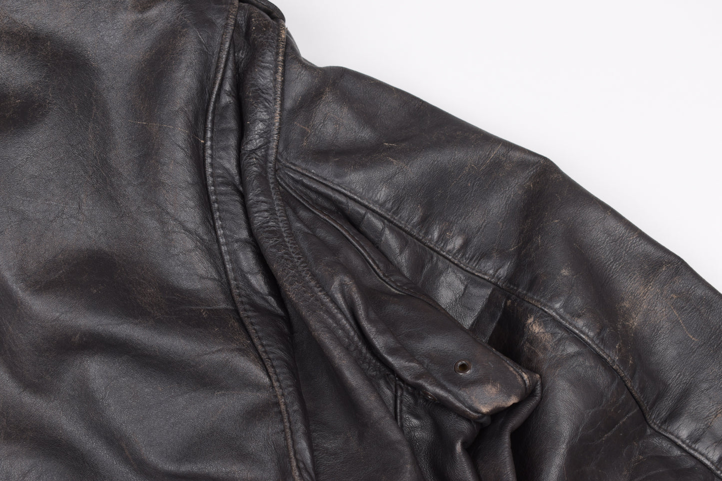 * 70s 80s Vintage Schott 184 SM Brown Flight Jacket, Made in USA, Size 48 L V.Good 7/10 *