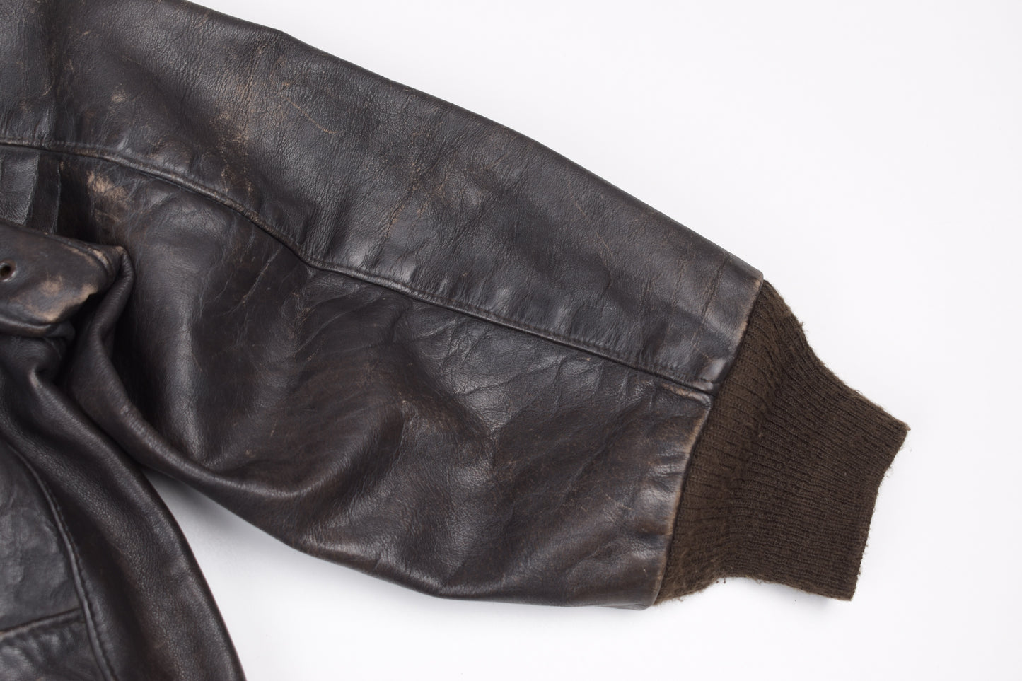 * 70s 80s Vintage Schott 184 SM Brown Flight Jacket, Made in USA, Size 48 L V.Good 7/10 *