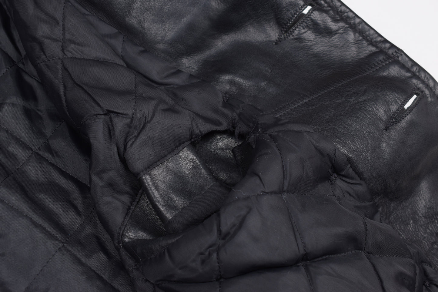 * VTG Schott US 740N Pea Coat Leather Jacket Black, Made In USA, Size 48 L, V.Good 8/10 *