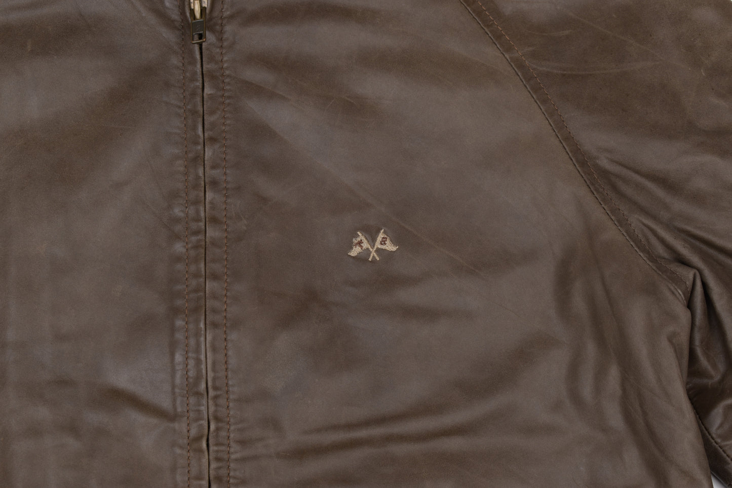 * Vintage Thomas Burberry Olive Green Leather Jacket Size M, V.Good 8/10 *