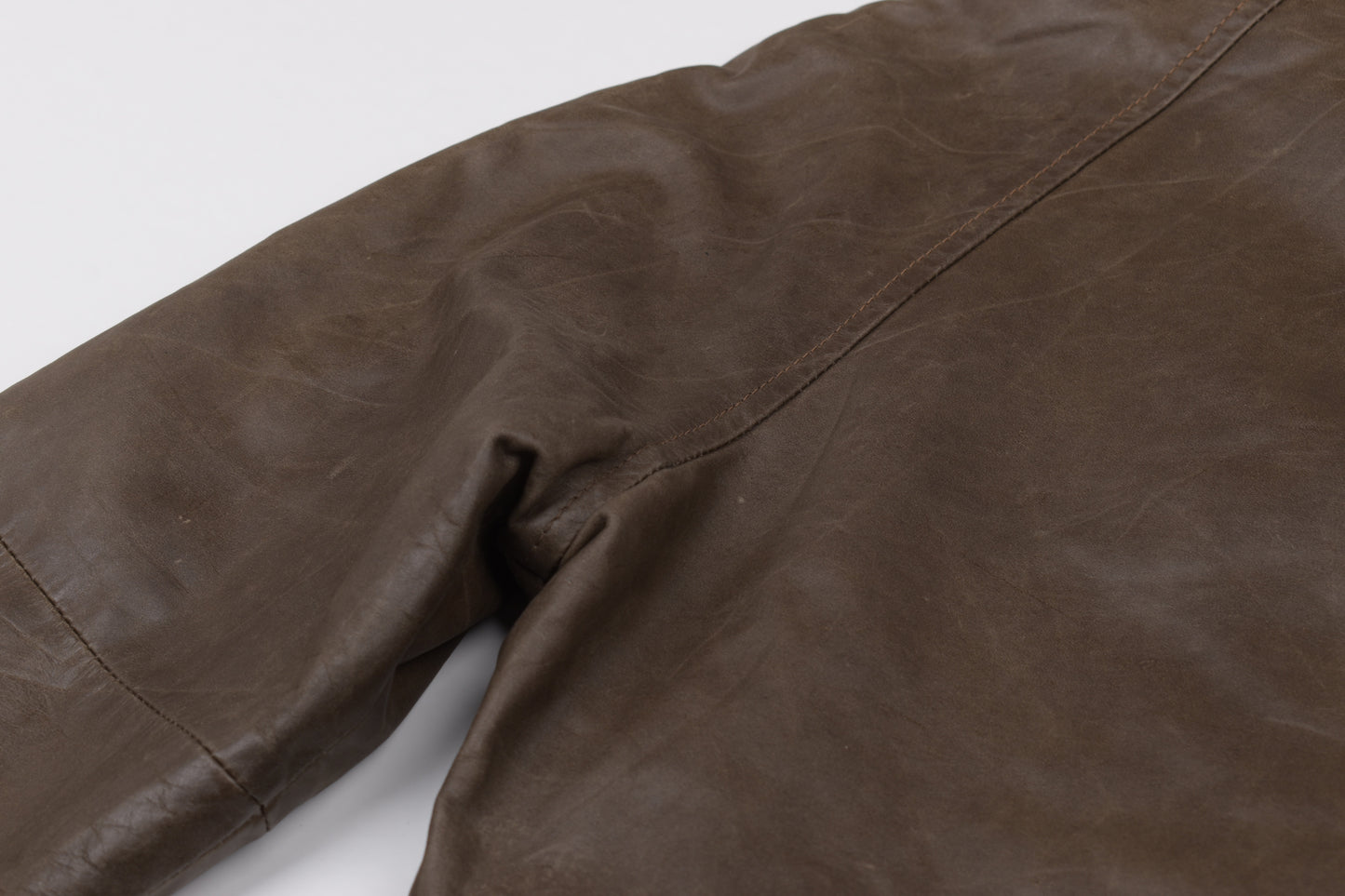 * Vintage Thomas Burberry Olive Green Leather Jacket Size M, V.Good 8/10 *