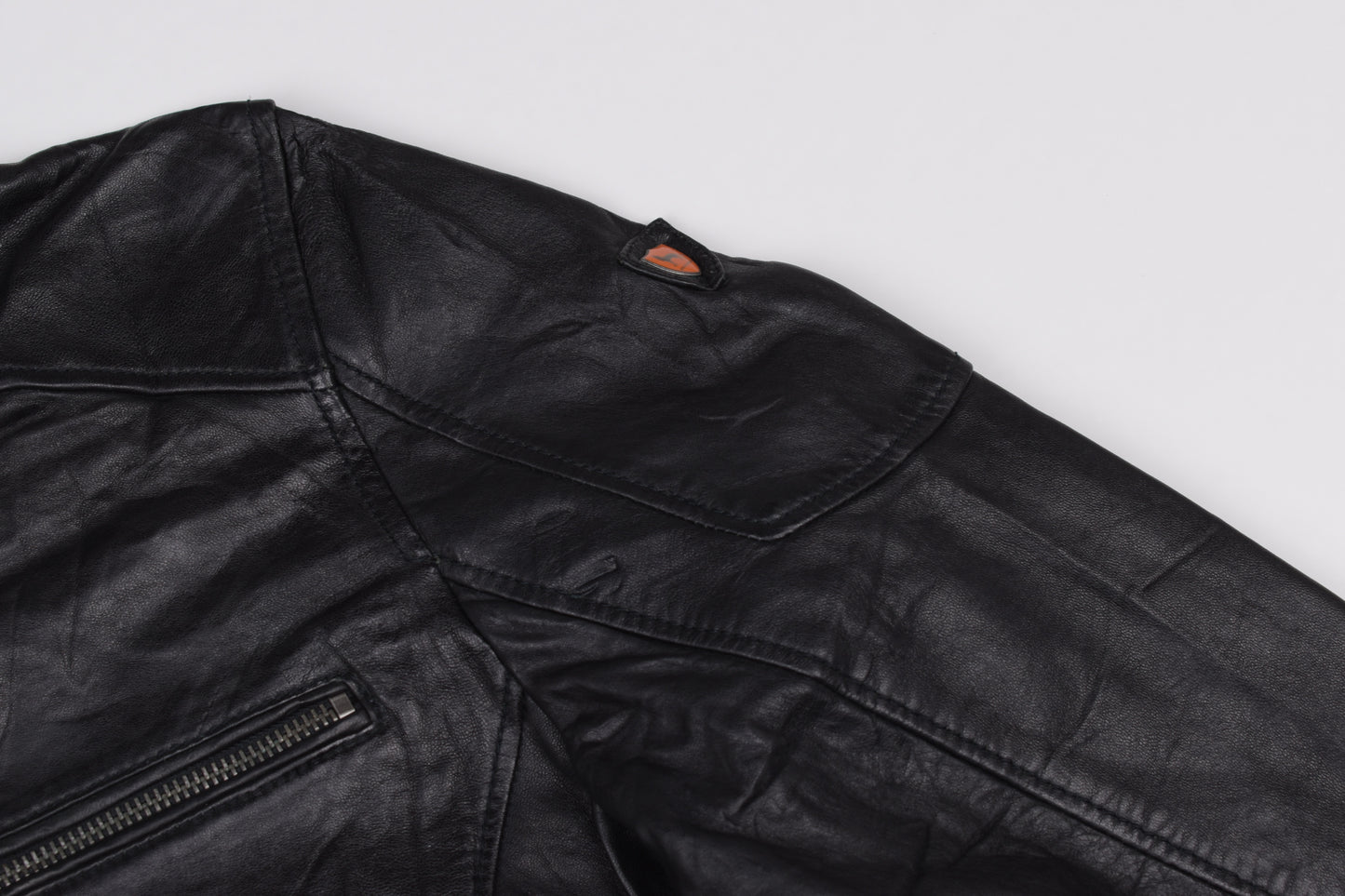 * Emilio Adani Mens Black Leather Hooded Jacket, Size 54 L, Excellent 9/10