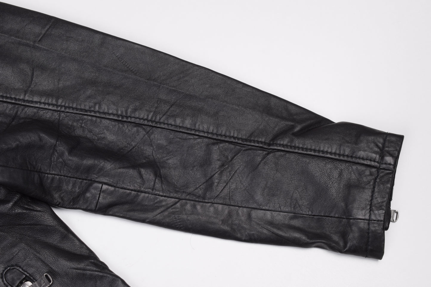 * Emilio Adani Mens Black Leather Hooded Jacket, Size 54 L, Excellent 9/10