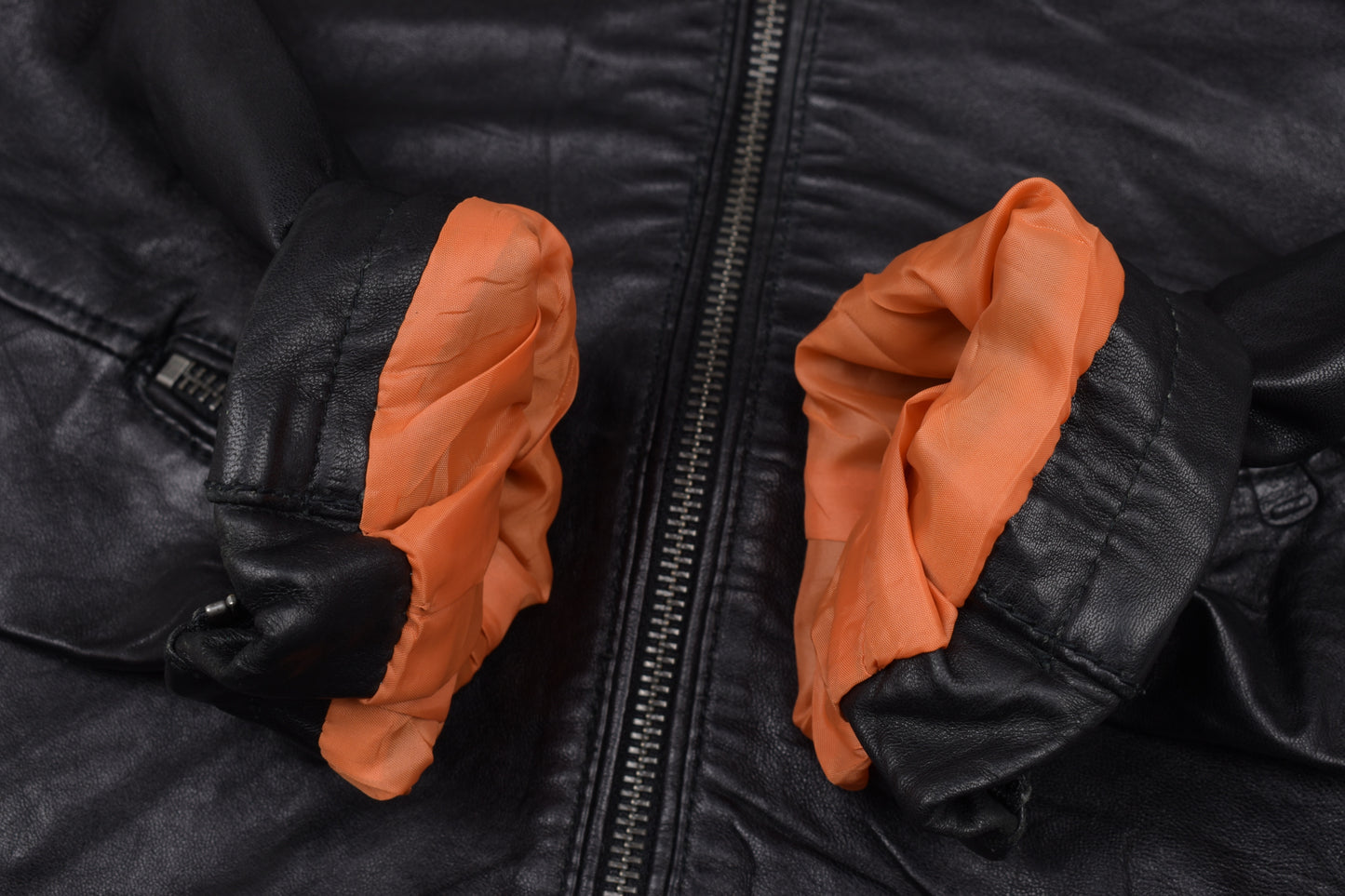* Emilio Adani Mens Black Leather Hooded Jacket, Size 54 L, Excellent 9/10