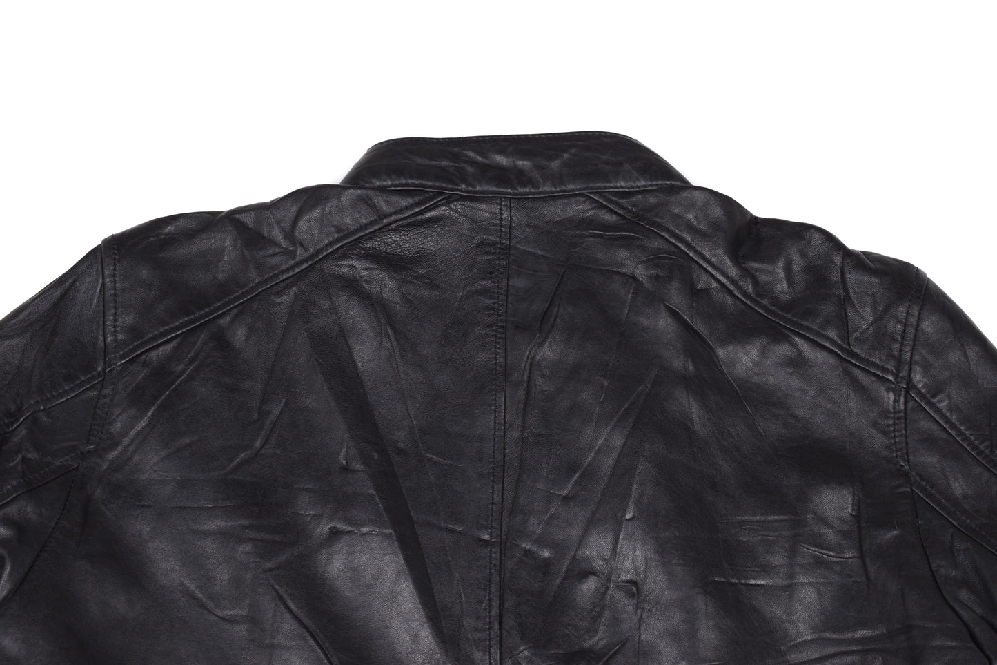 * Emilio Adani Mens Black Leather Hooded Jacket, Size 54 L, Excellent 9/10