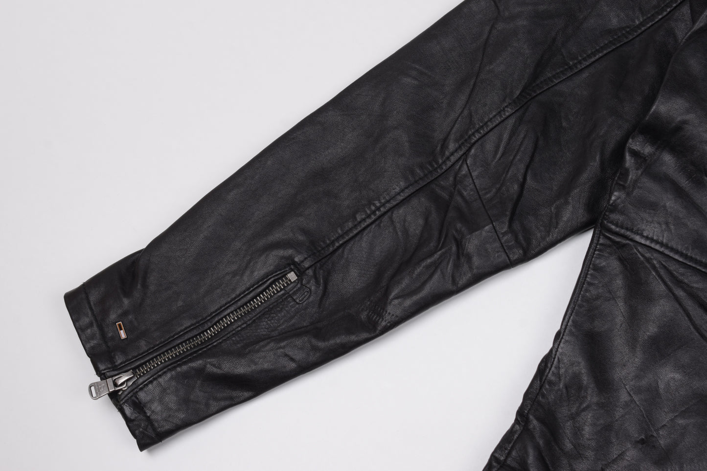 * Emilio Adani Mens Black Leather Hooded Jacket, Size 54 L, Excellent 9/10