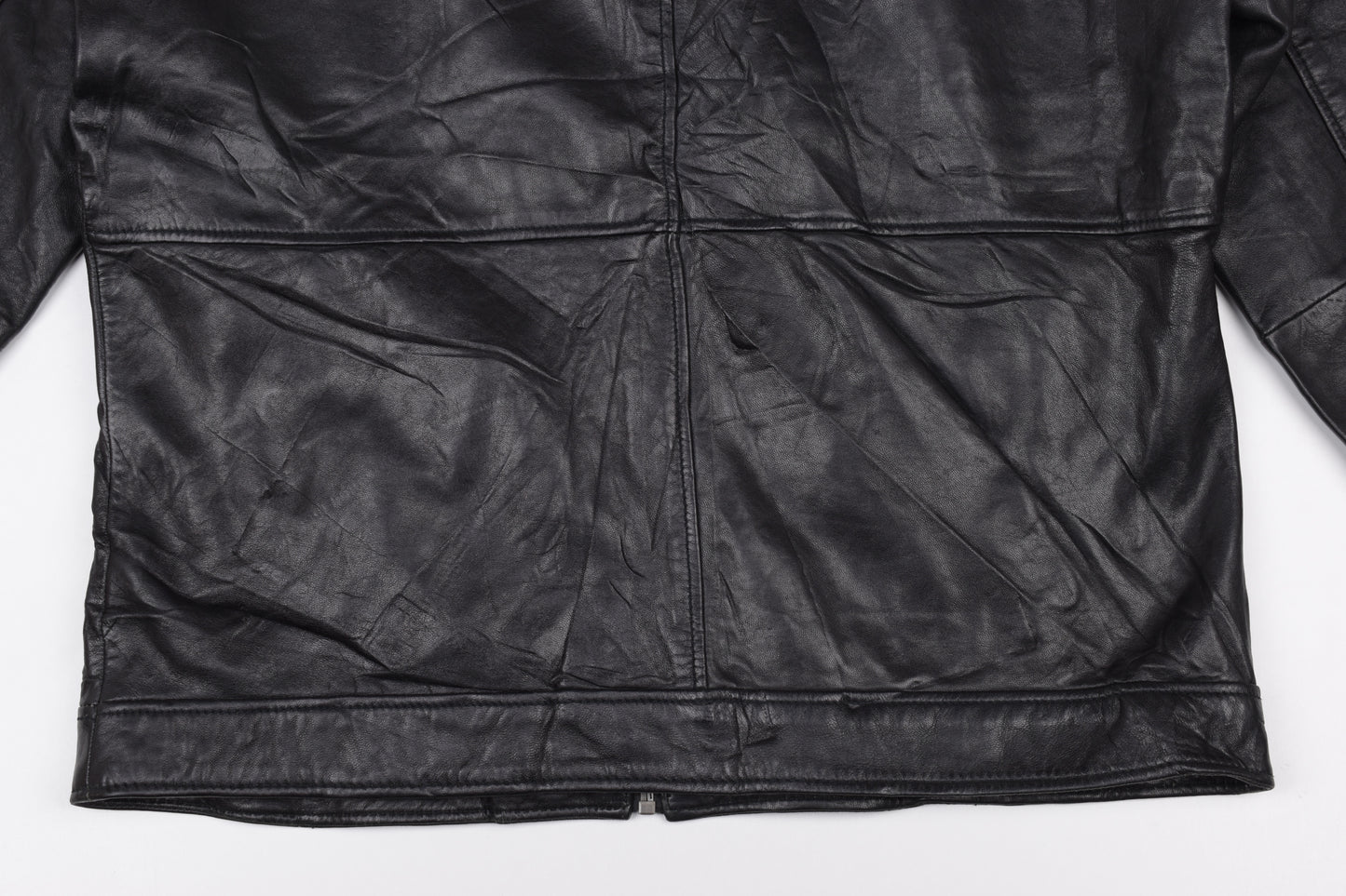* Emilio Adani Mens Black Leather Hooded Jacket, Size 54 L, Excellent 9/10