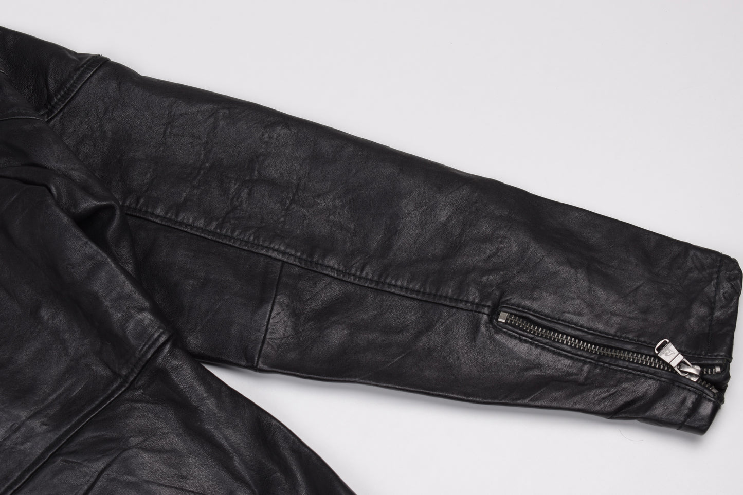 * Emilio Adani Mens Black Leather Hooded Jacket, Size 54 L, Excellent 9/10