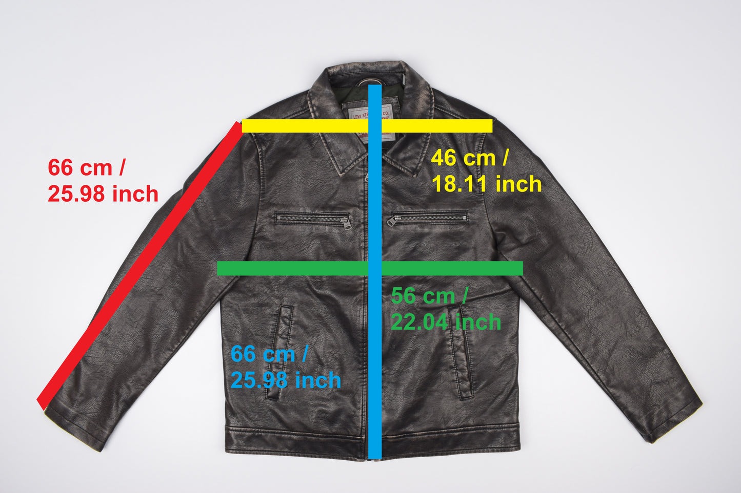 * Levi's Men's Faux Leather Motorcycle Jacket, Size M, V.Good 8/10