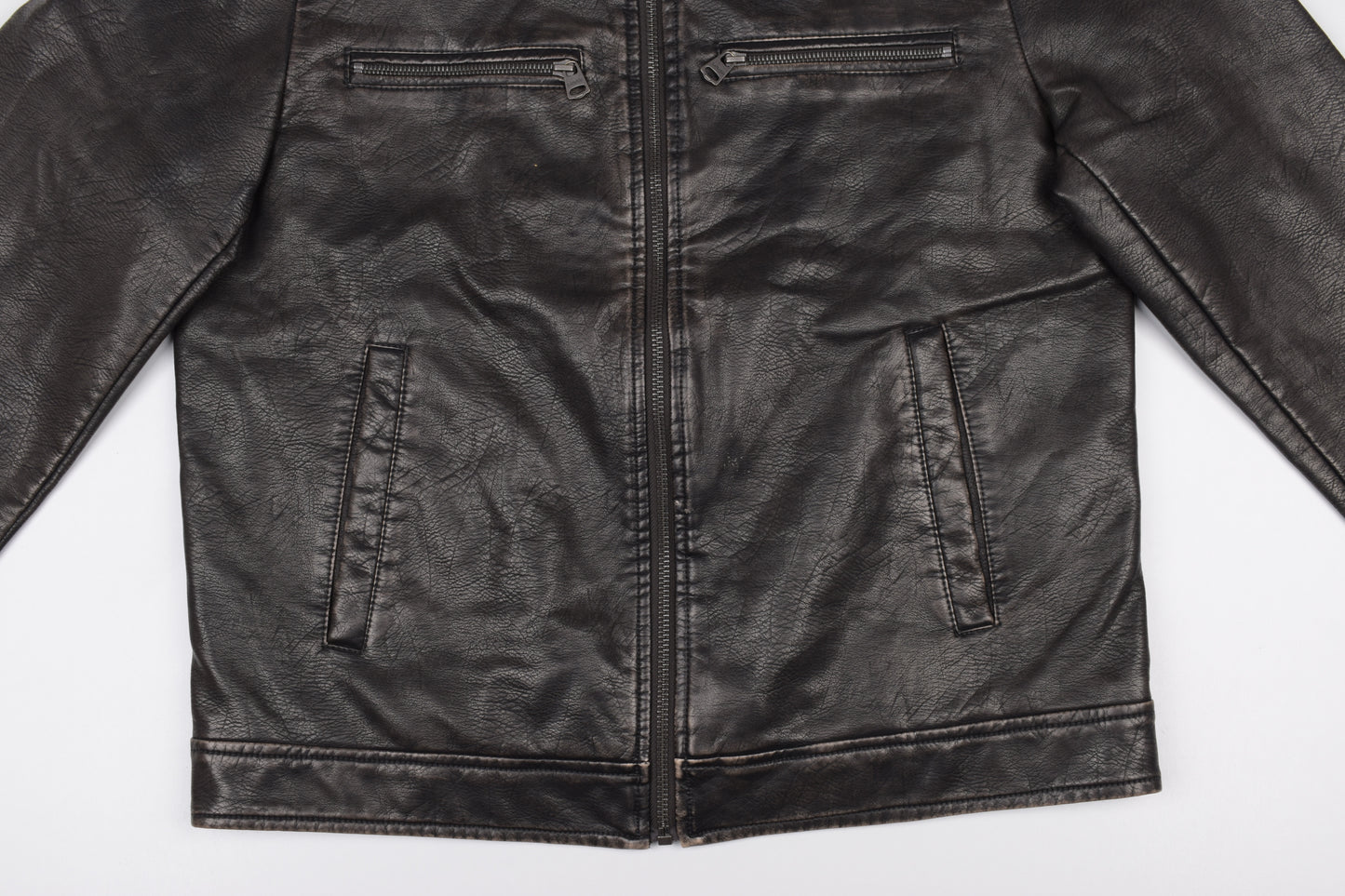 * Levi's Men's Faux Leather Motorcycle Jacket, Size M, V.Good 8/10