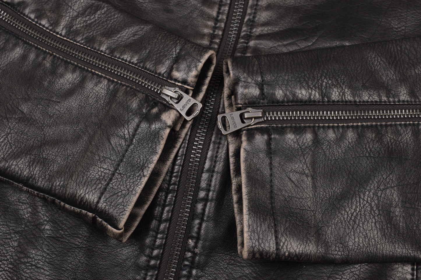* Levi's Men's Faux Leather Motorcycle Jacket, Size M, V.Good 8/10