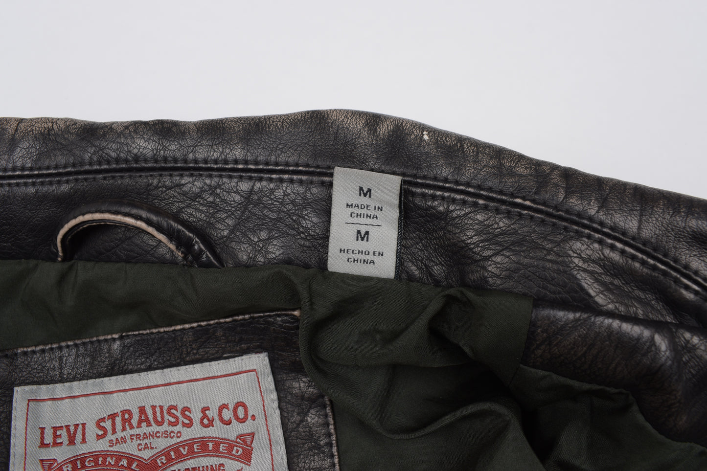 * Levi's Men's Faux Leather Motorcycle Jacket, Size M, V.Good 8/10