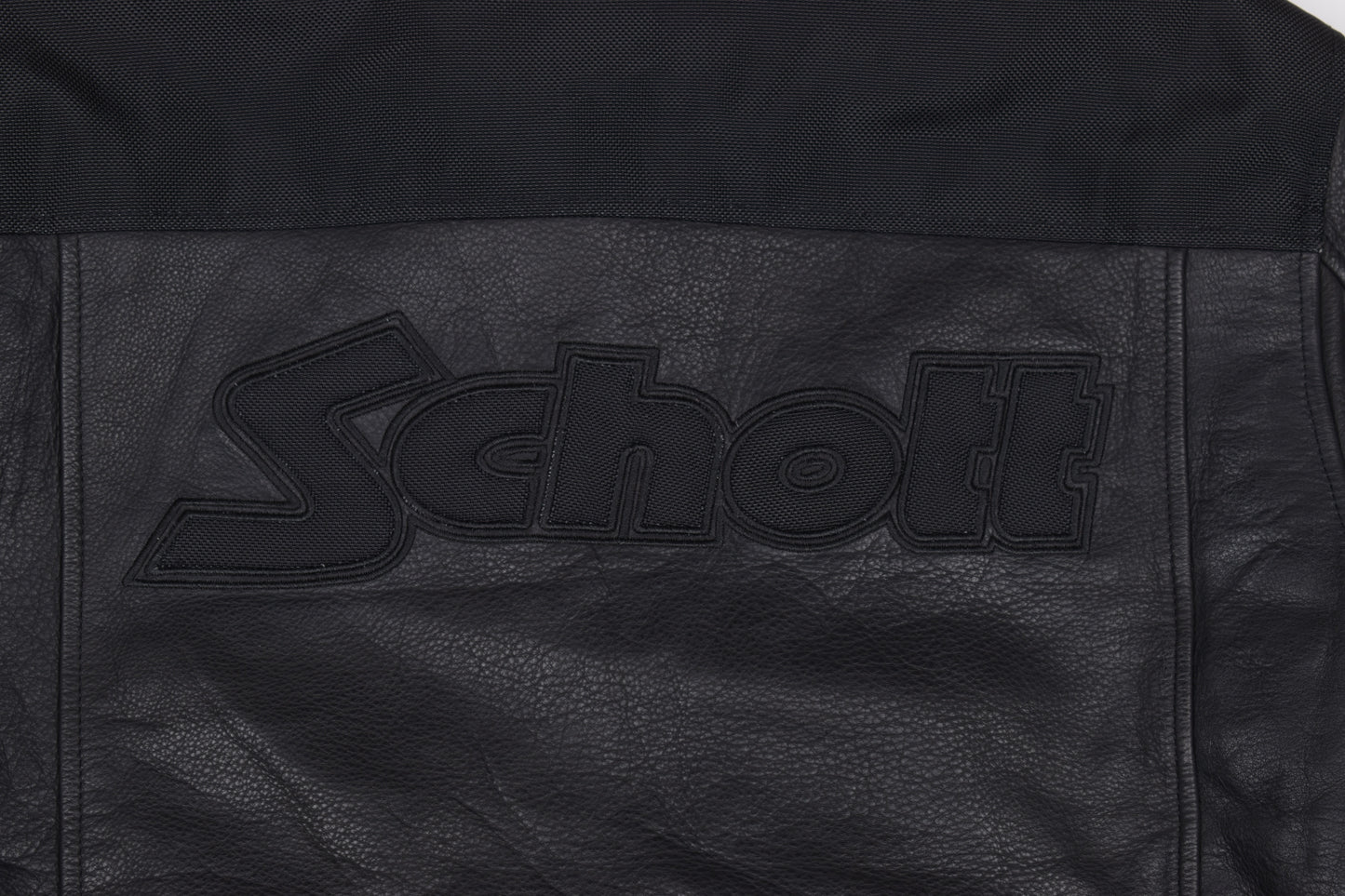 * Schott NYC Men's Leather Hooded Fullzip Parka Jacket, Size XL, Excellent 10/10